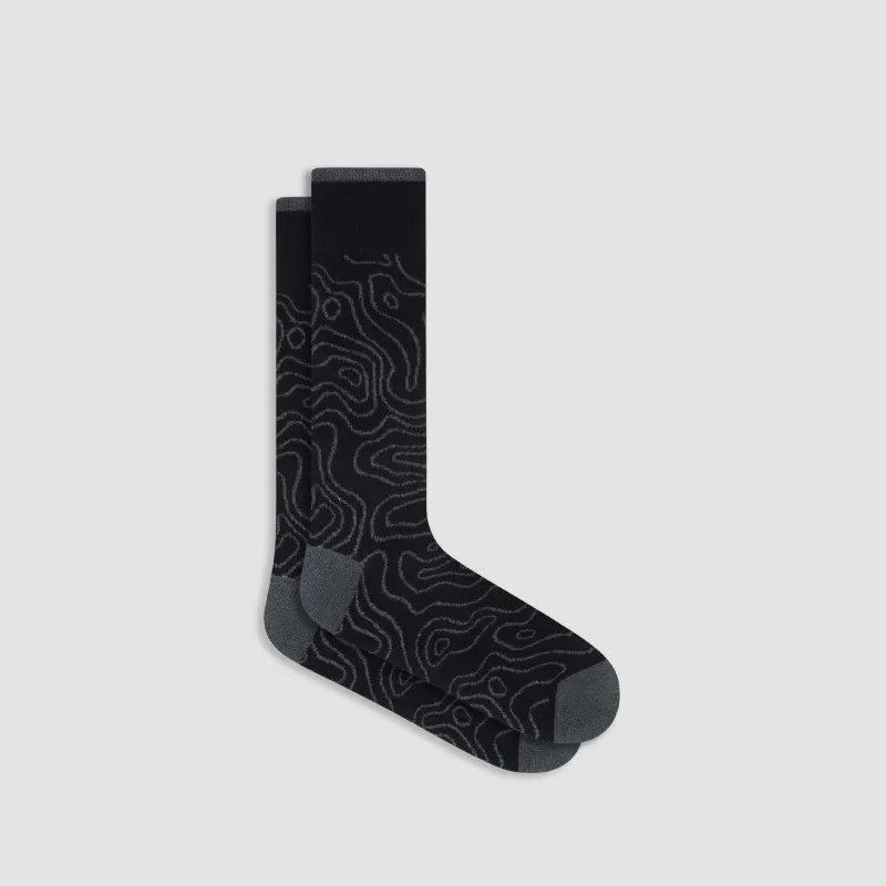 Abstract Cashmere Mid-Calf Socks sold by Bugatchi