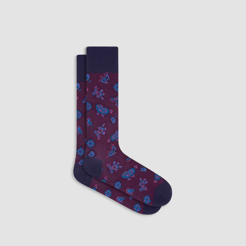 Paisley Mid-Calf Socks sold by Bugatchi