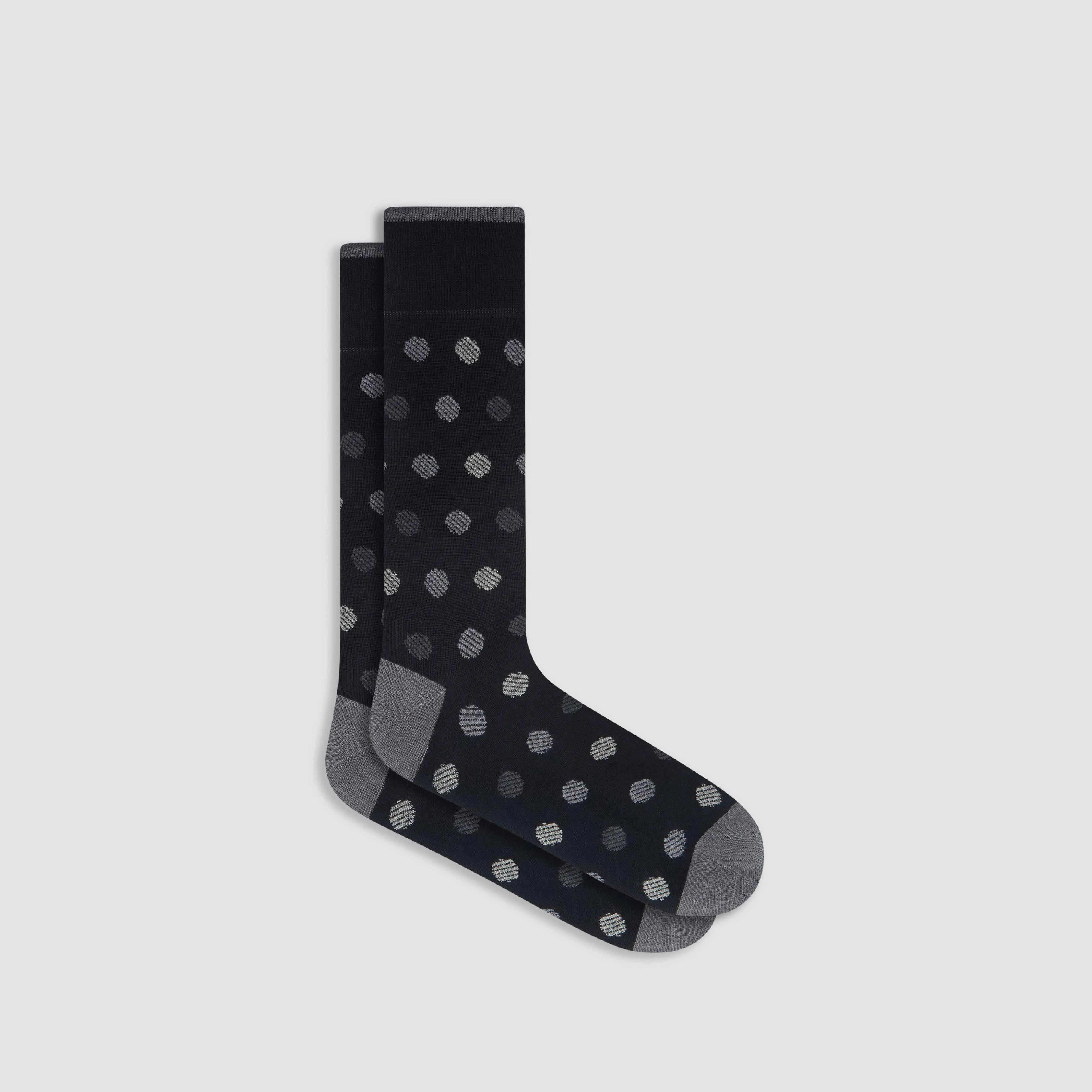 Striped Dots Mid-Calf Socks sold by Bugatchi