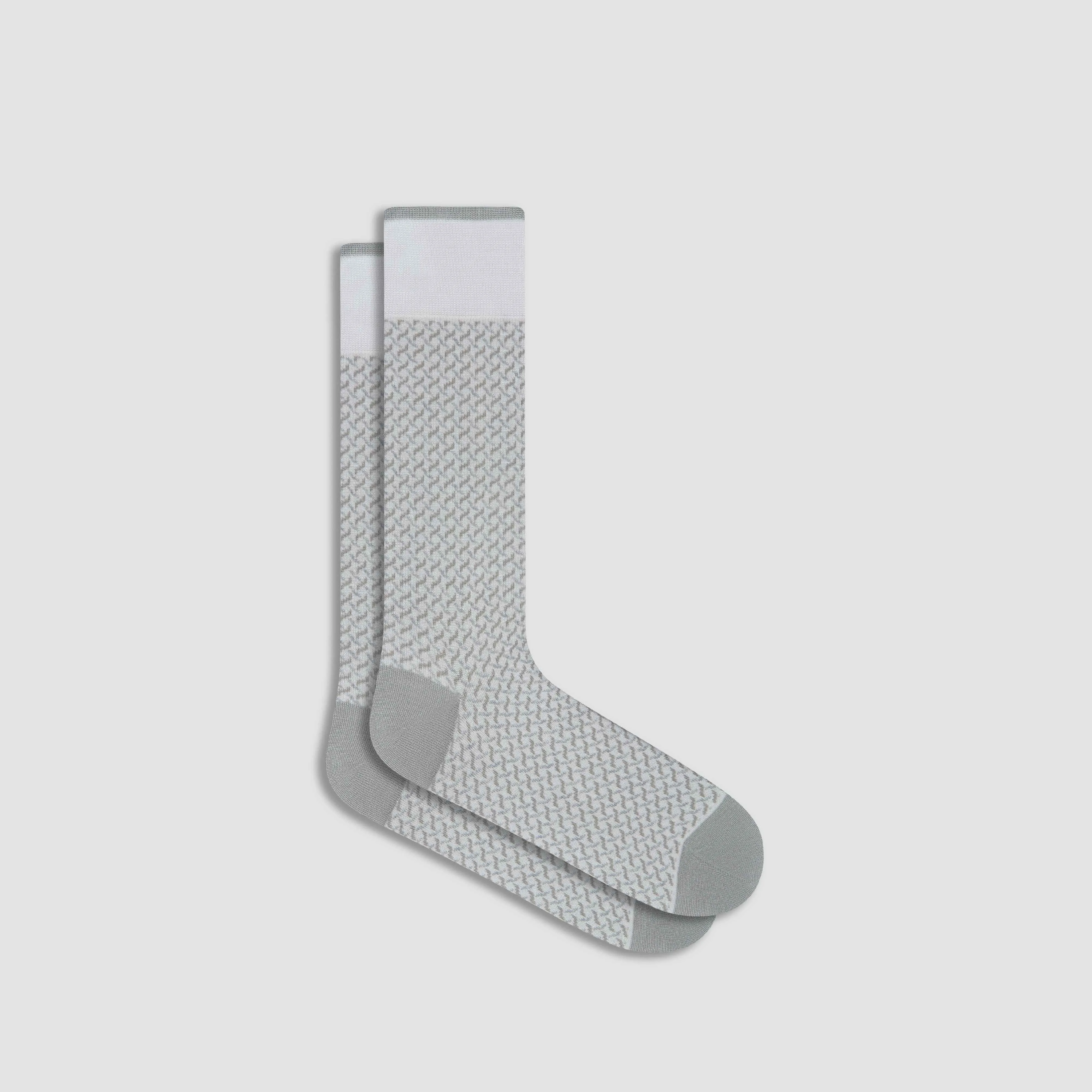 Geometric Weave Mid-Calf Socks sold by Bugatchi