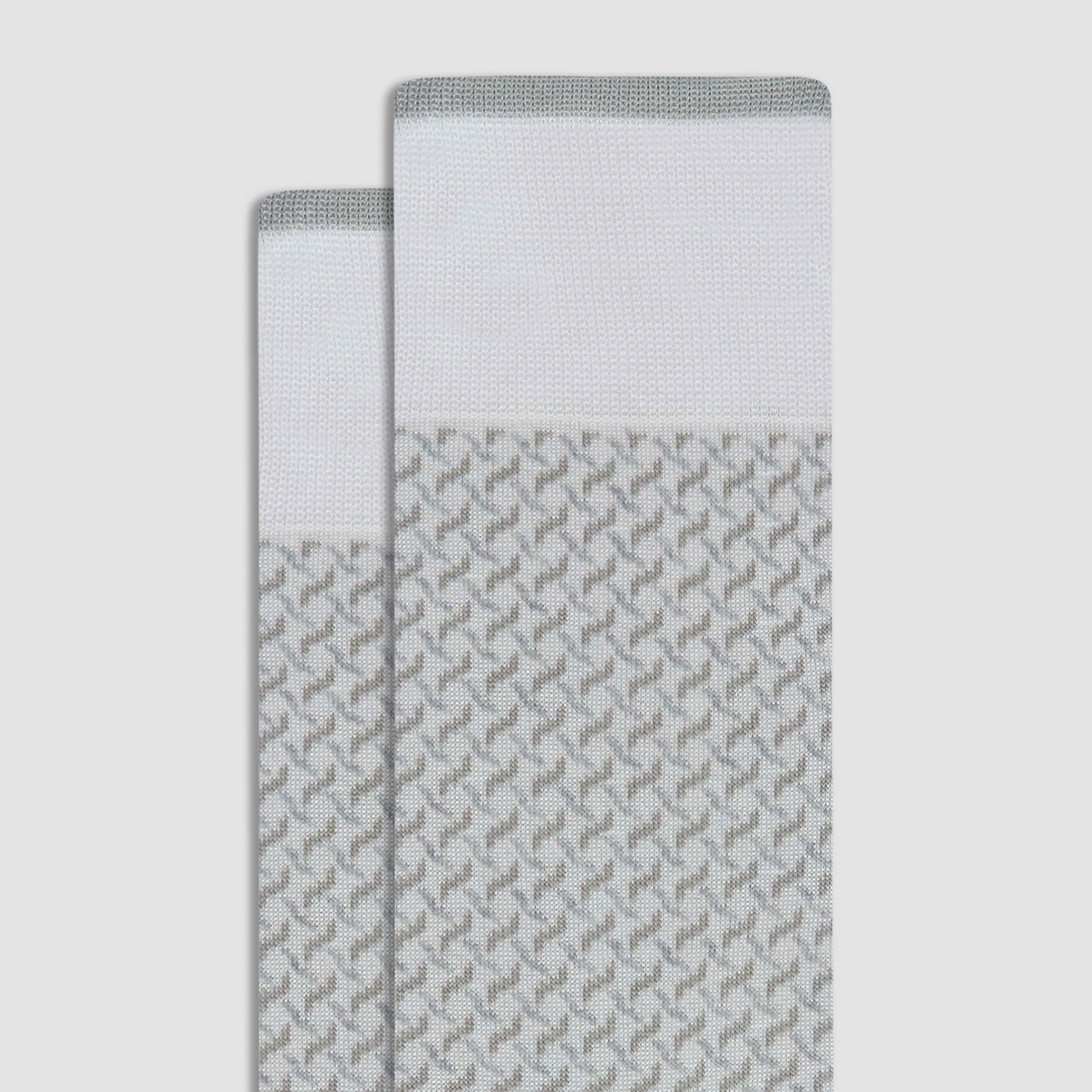 Geometric Weave Mid-Calf Socks sold by Bugatchi product image thumbnail 2