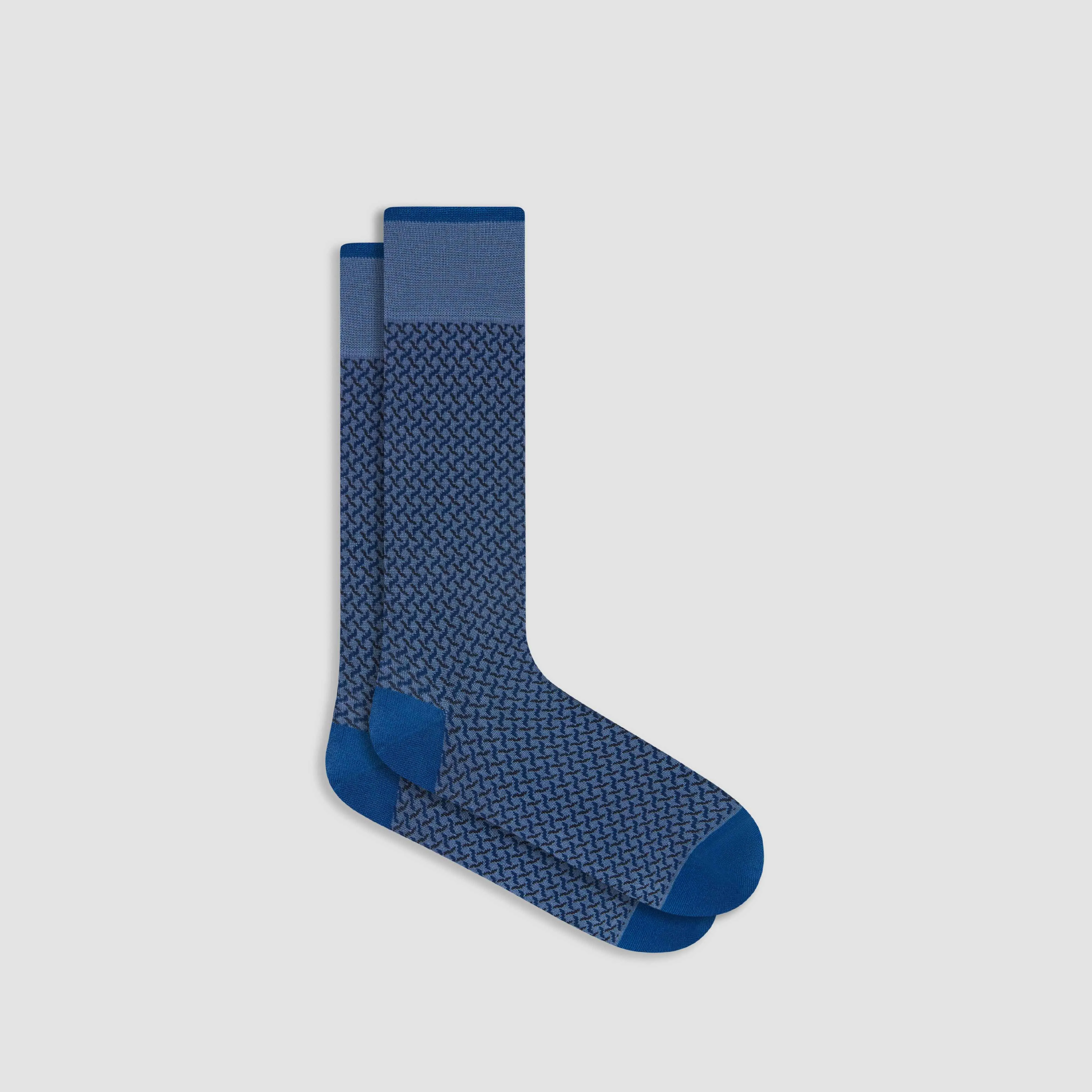 Geometric Weave Mid-Calf Socks sold by Bugatchi