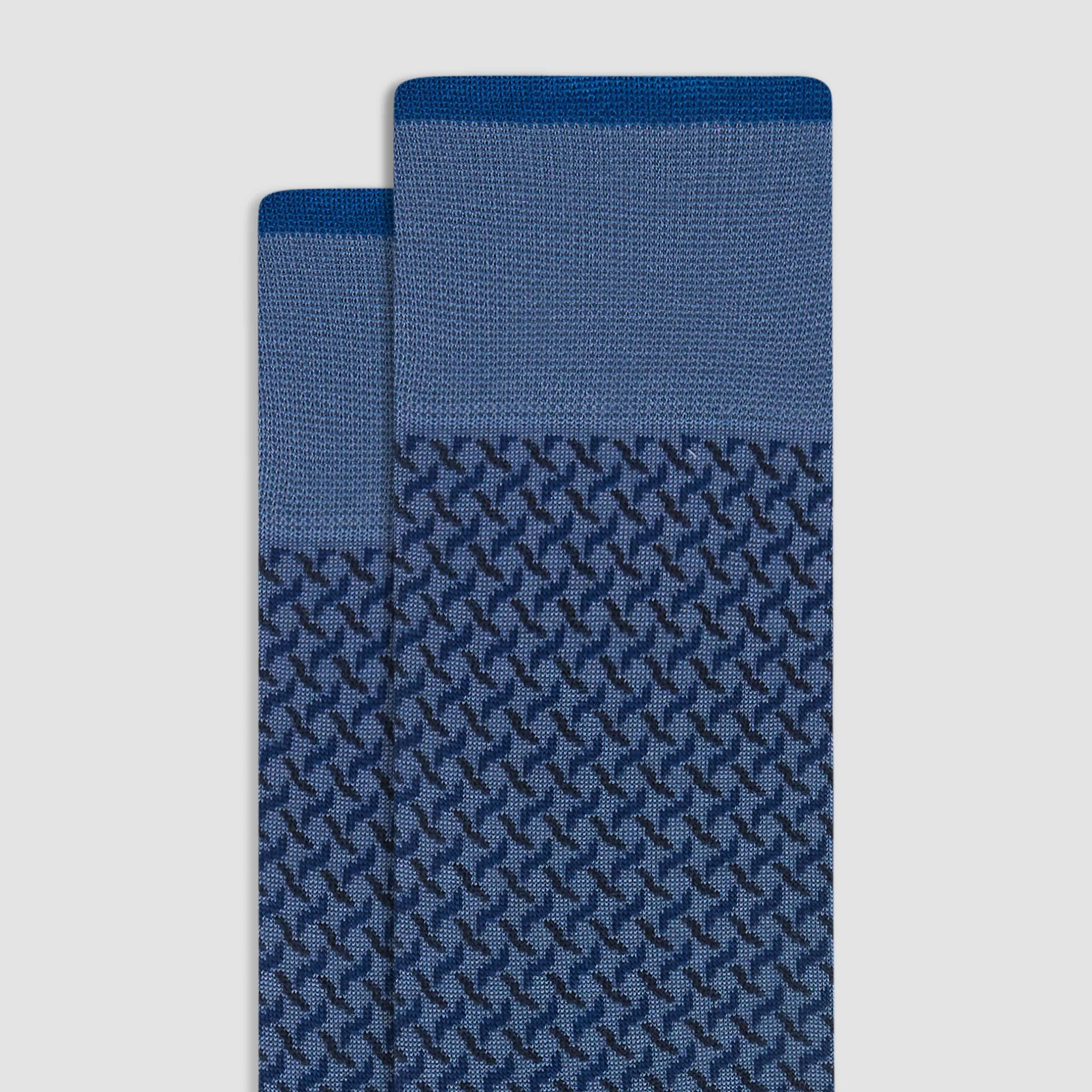 Geometric Weave Mid-Calf Socks sold by Bugatchi product image thumbnail 2
