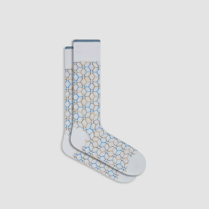Geometric Mid-Calf Socks sold by Bugatchi