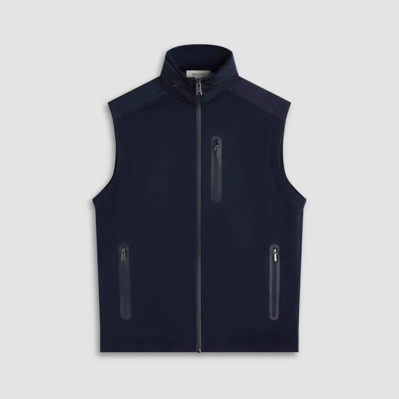 Soft Touch Performance Nylon Hooded Vest sold by Bugatchi
