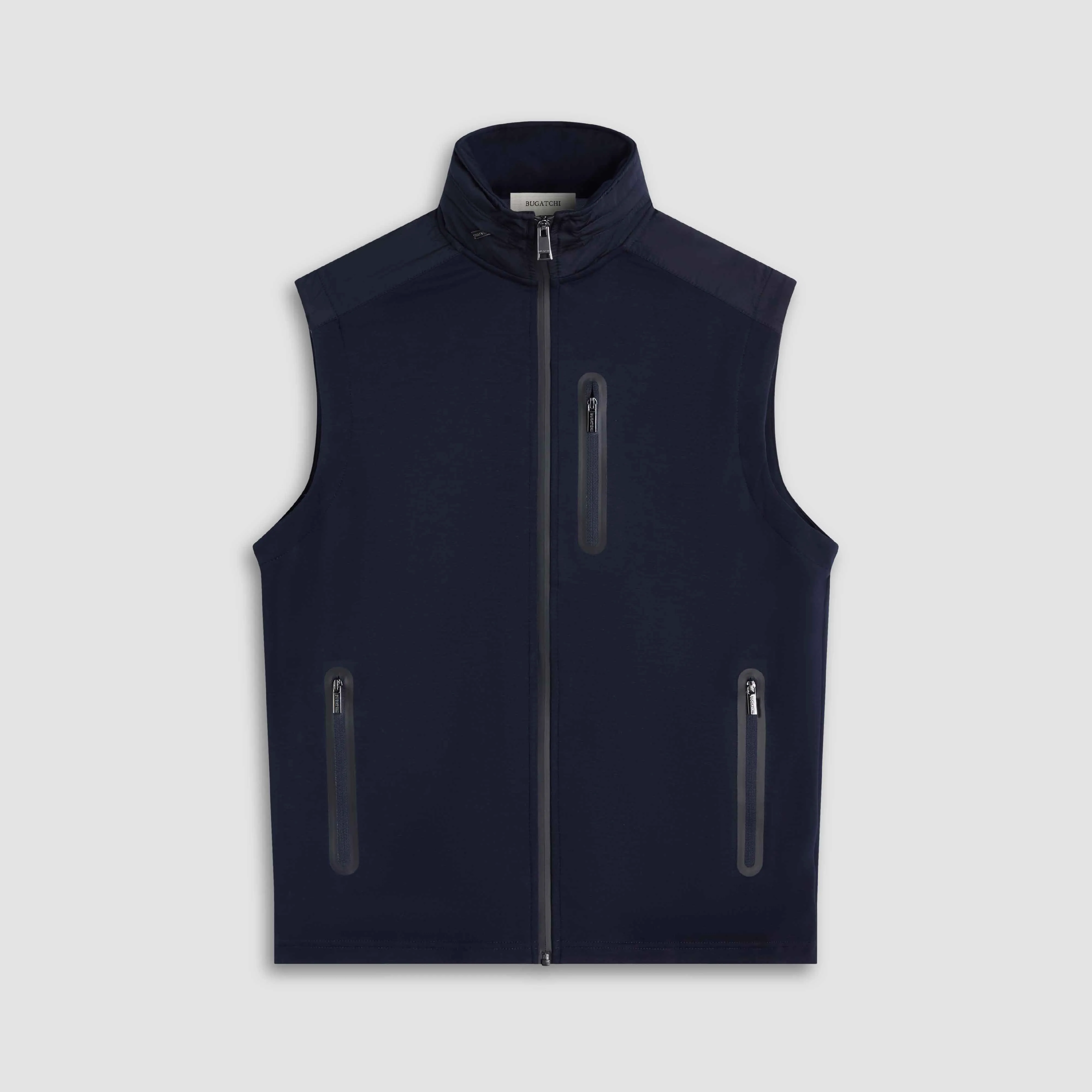 Soft Touch Performance Nylon Hooded Vest sold by Bugatchi