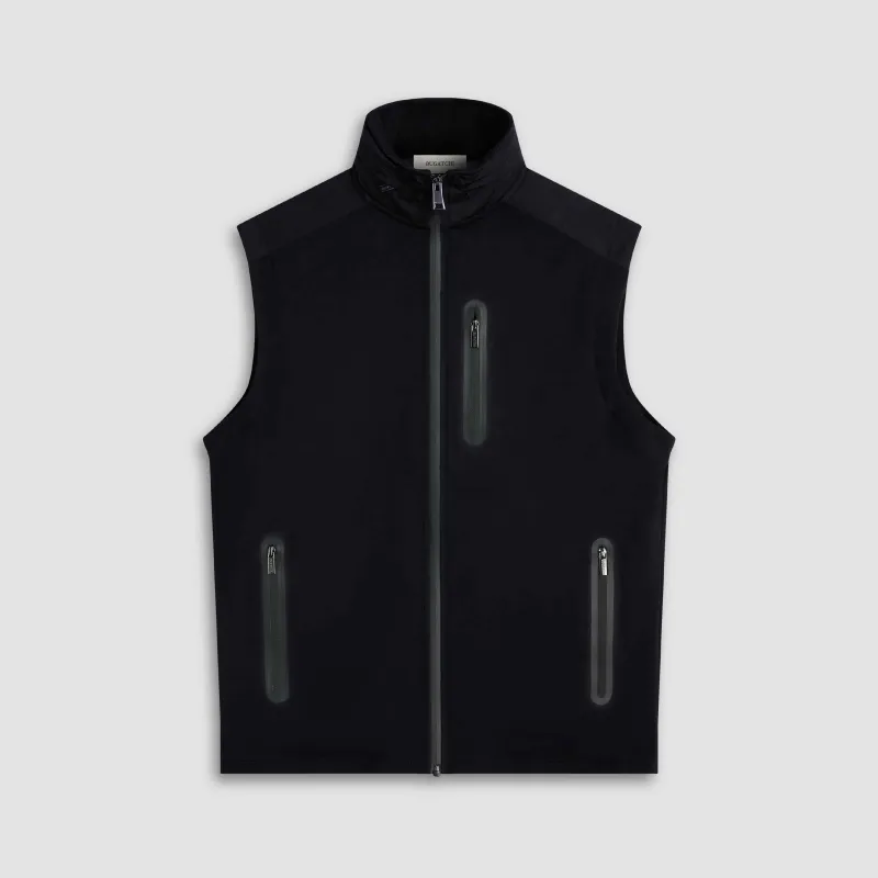 Soft Touch Performance Nylon Hooded Vest sold by Bugatchi