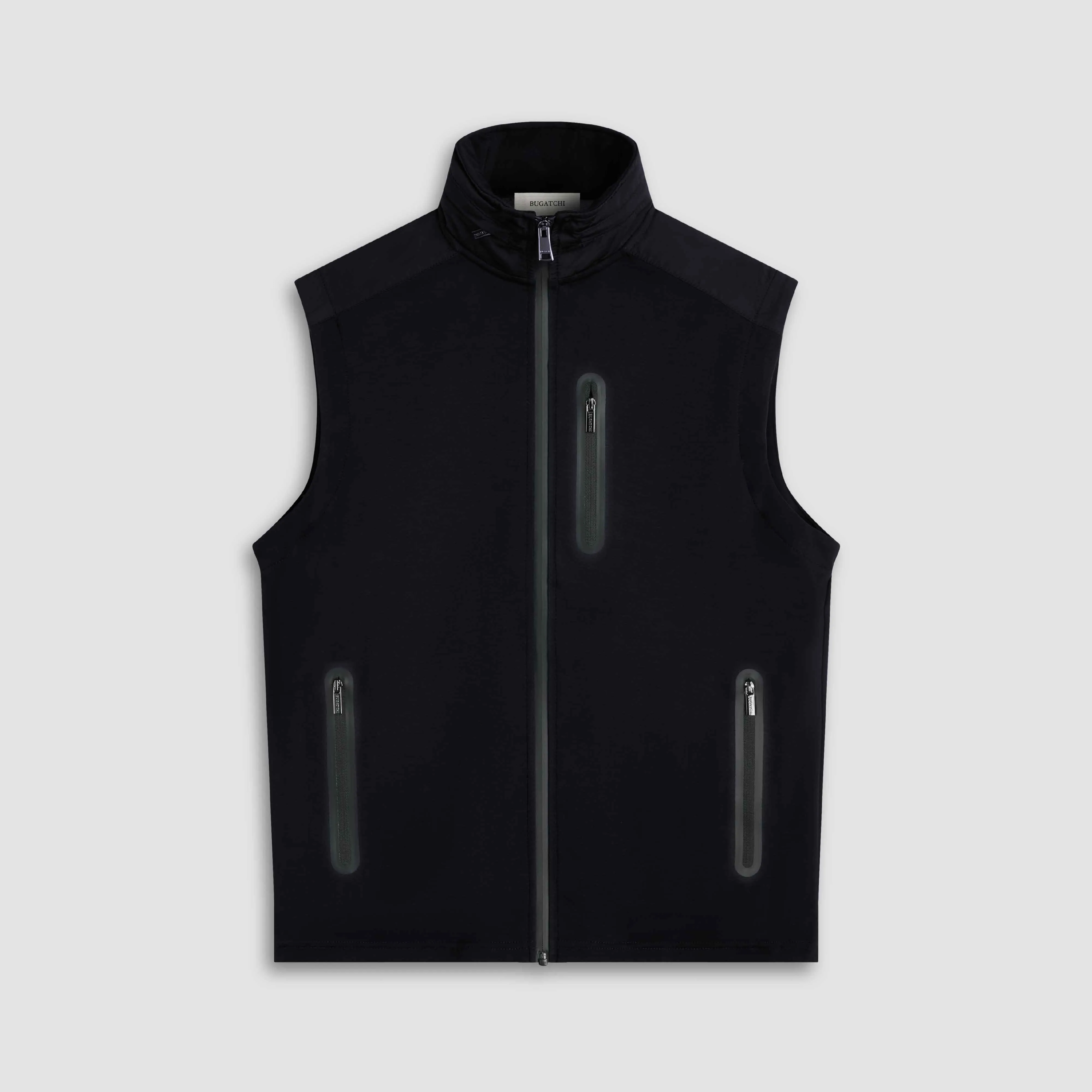 Soft Touch Performance Nylon Hooded Vest sold by Bugatchi