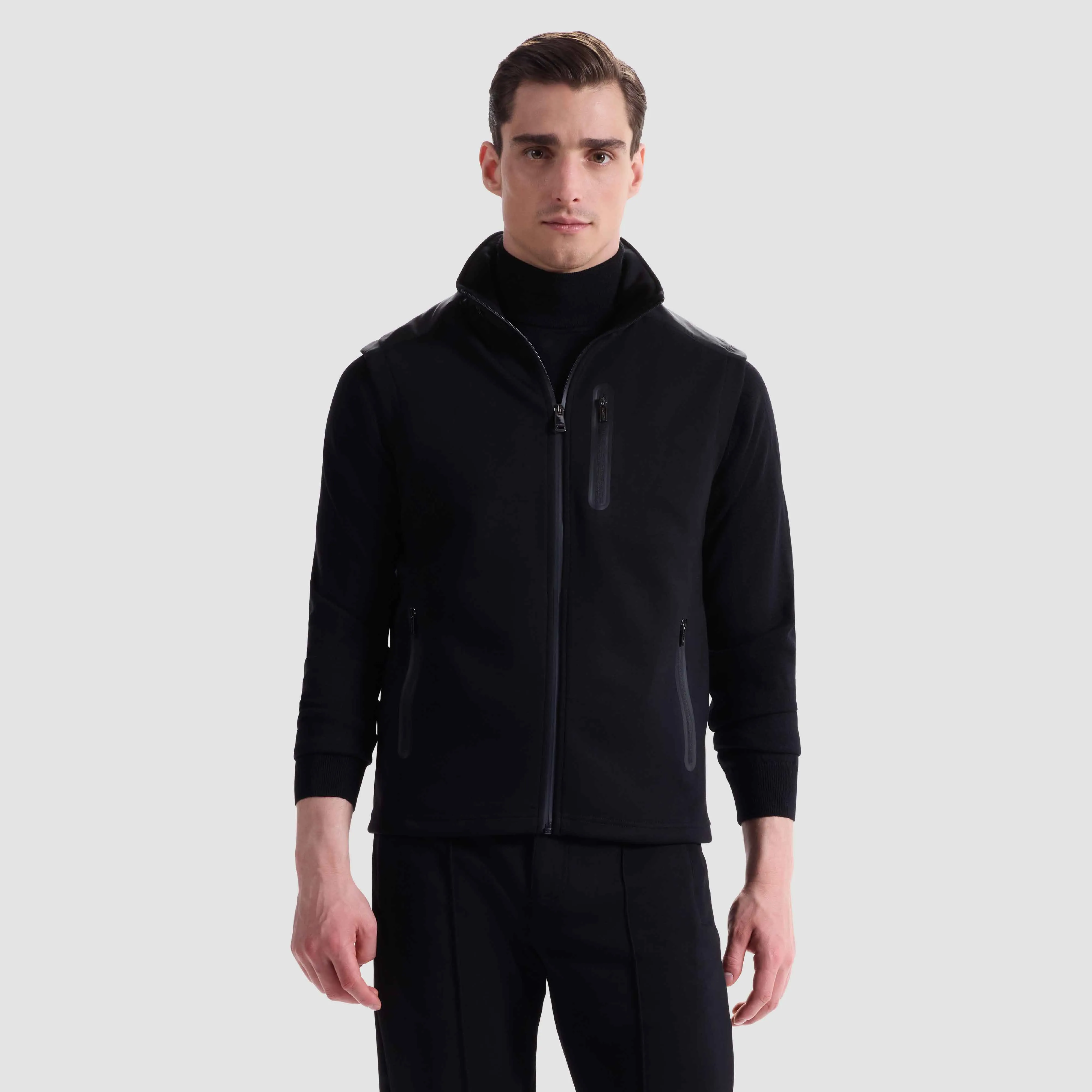 Soft Touch Performance Nylon Hooded Vest sold by Bugatchi product image thumbnail 2
