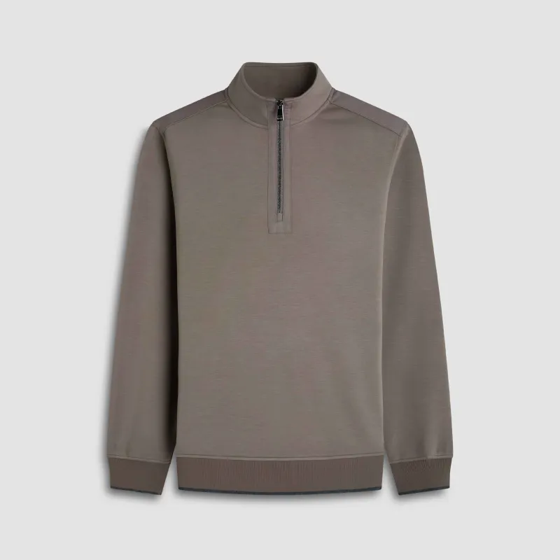 Soft Touch Quarter Zip Mock Neck Pullover sold by Bugatchi