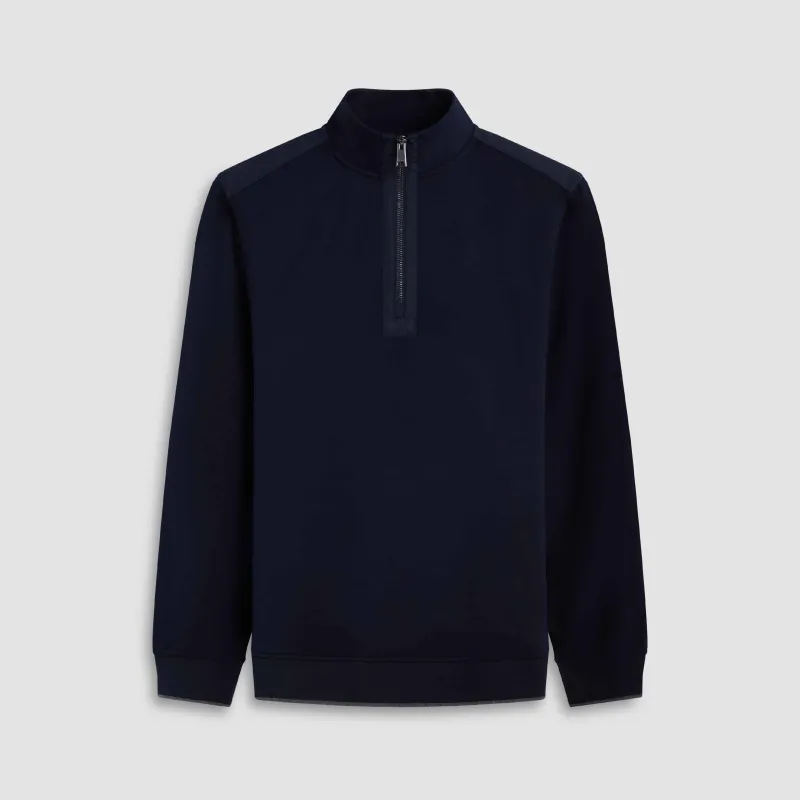 Soft Touch Quarter Zip Mock Neck Pullover sold by Bugatchi