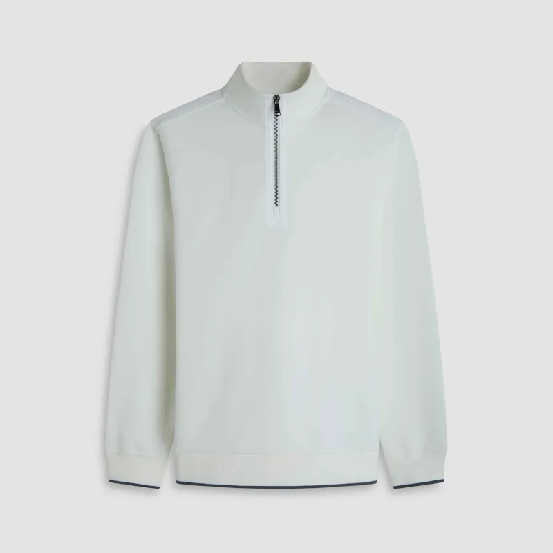 Soft Touch Quarter Zip Mock Neck Pullover sold by Bugatchi