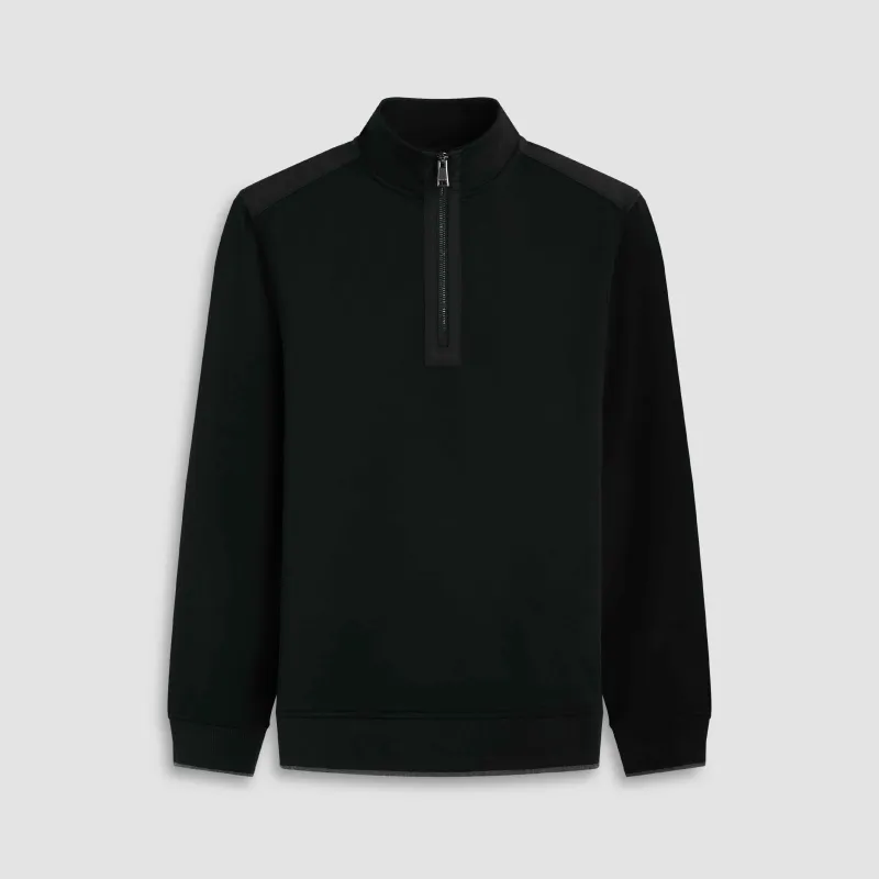 Soft Touch Quarter Zip Mock Neck Pullover sold by Bugatchi