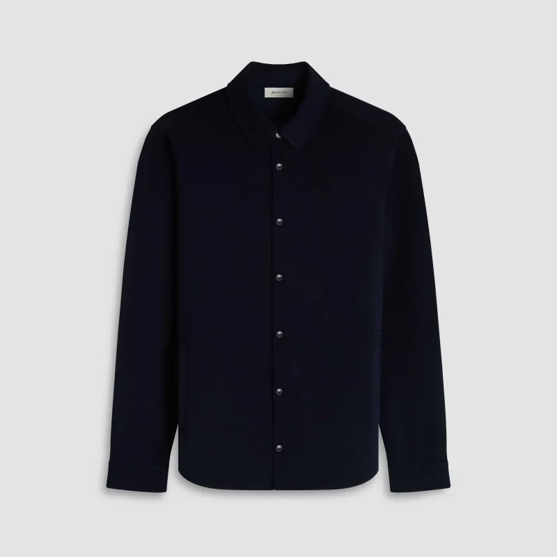 Soft Touch Snap Front Shirt Jacket made by Bugatchi