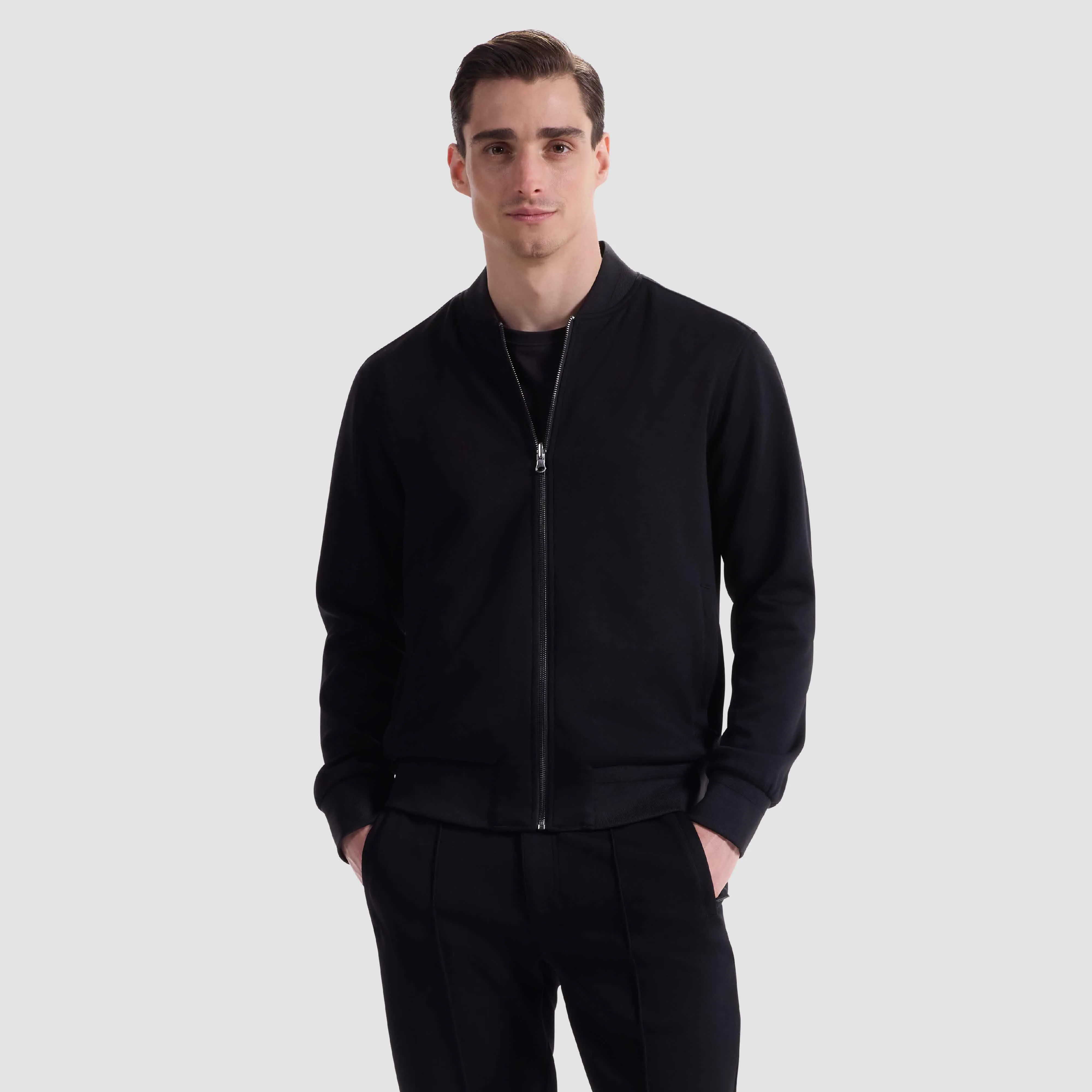 Soft Touch Reversible Baseball Jacket sold by Bugatchi product image thumbnail 2