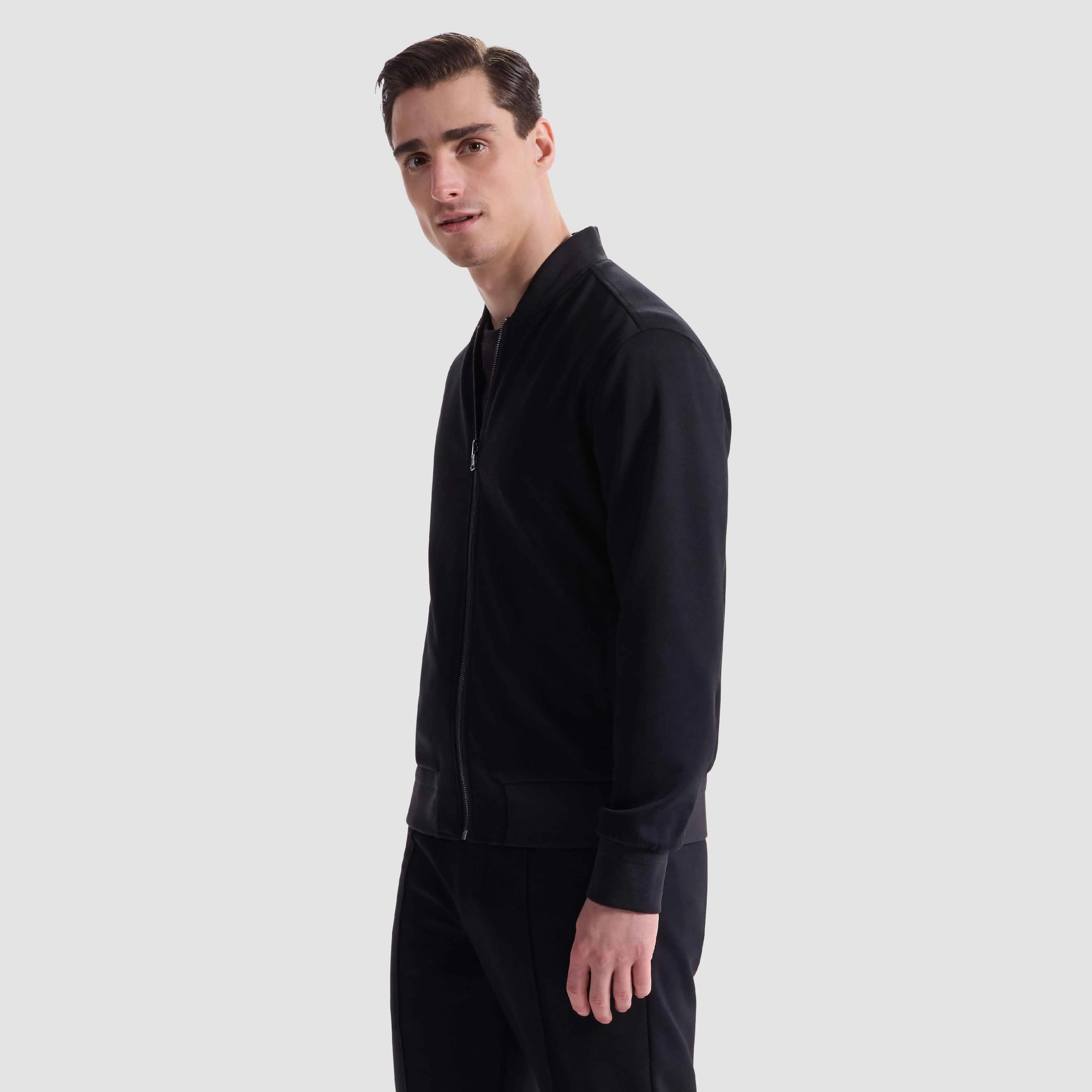 Soft Touch Reversible Baseball Jacket sold by Bugatchi product image thumbnail 4