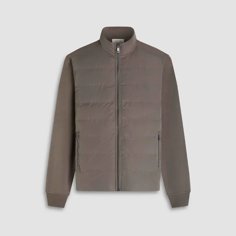Soft Touch Quilted Front Performance Knit Jacket sold by Bugatchi