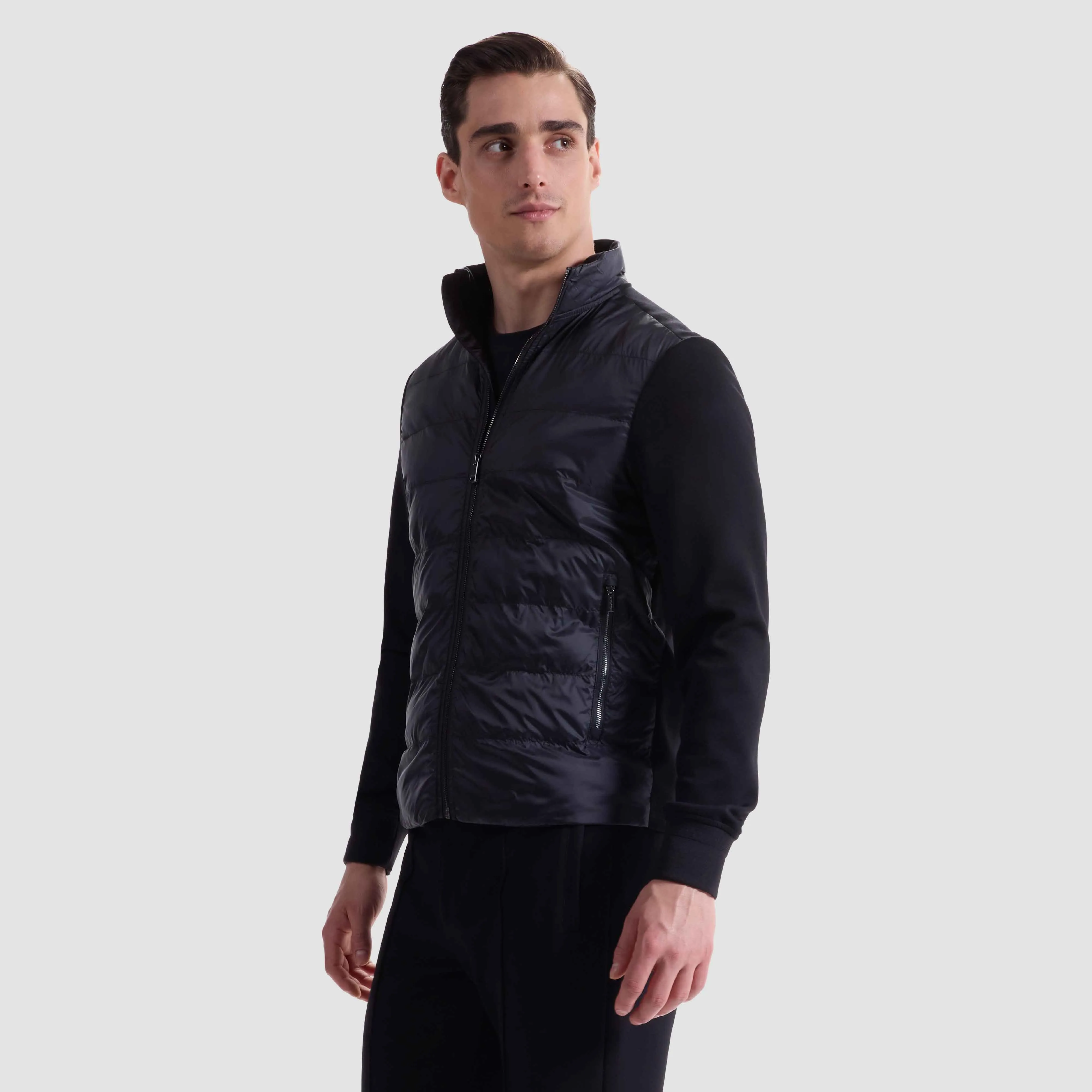 Soft Touch Quilted Front Performance Knit Jacket sold by Bugatchi product image thumbnail 3