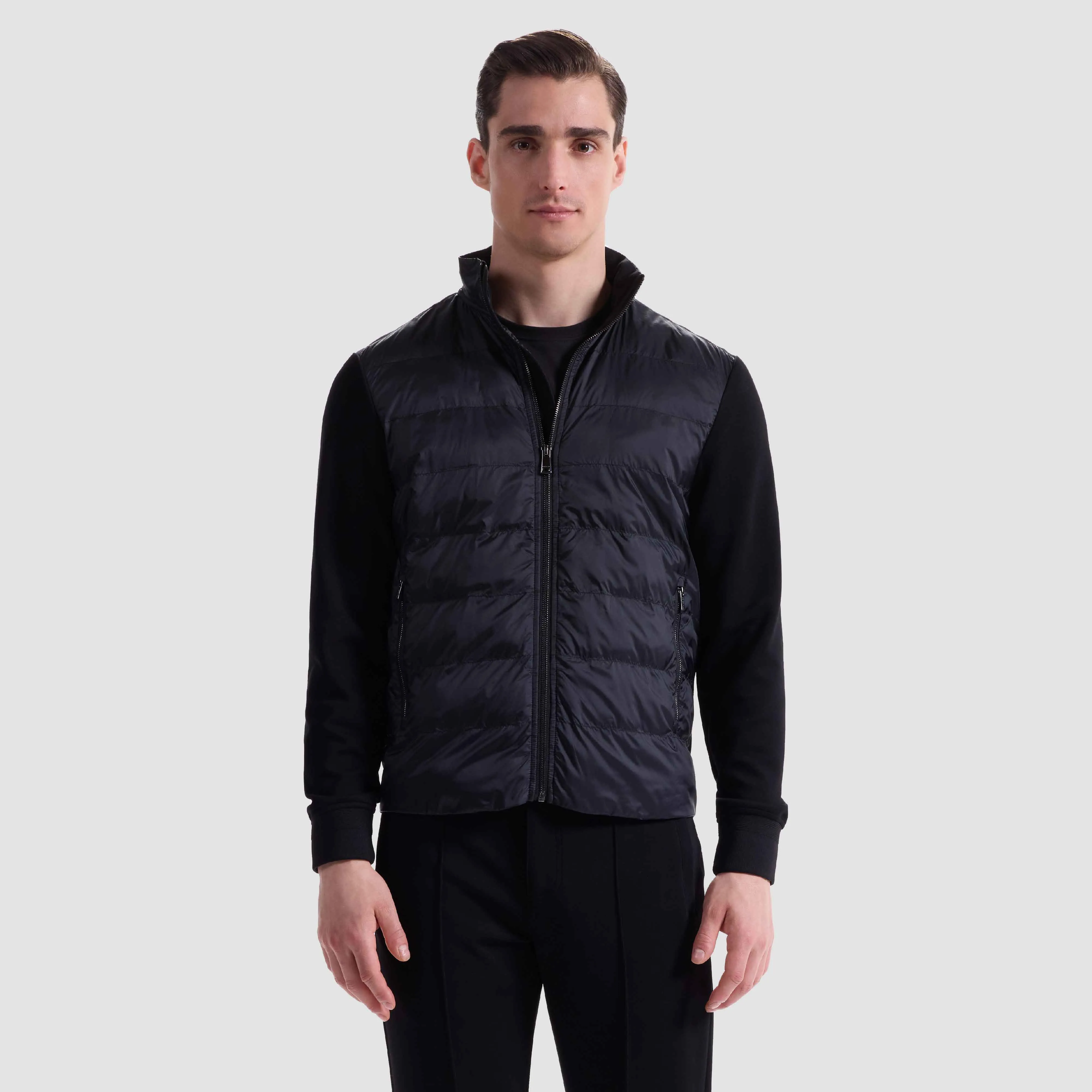 Soft Touch Quilted Front Performance Knit Jacket sold by Bugatchi product image thumbnail 2