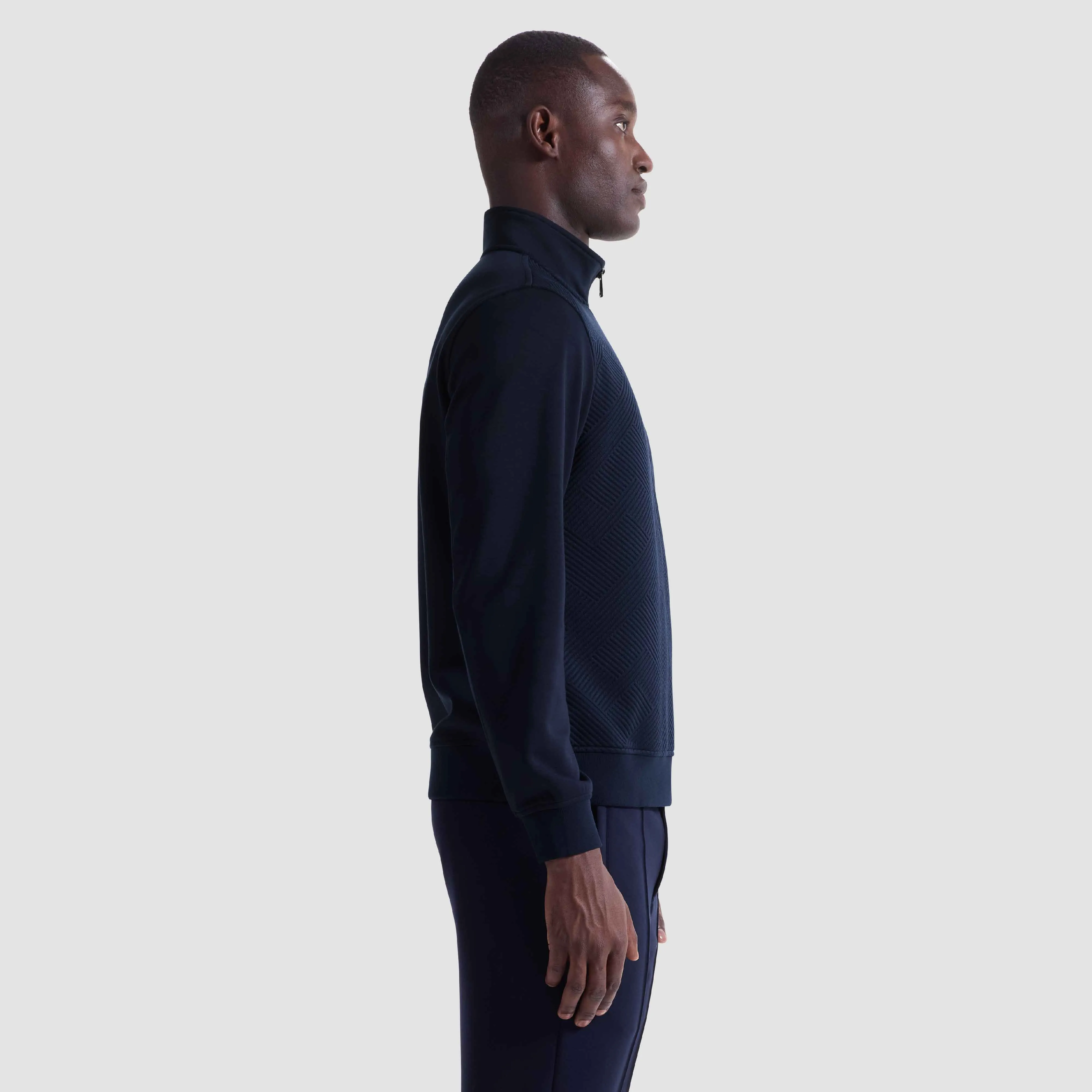 Soft Touch Geometric Performance Quarter Zip sold by Bugatchi product image thumbnail 3