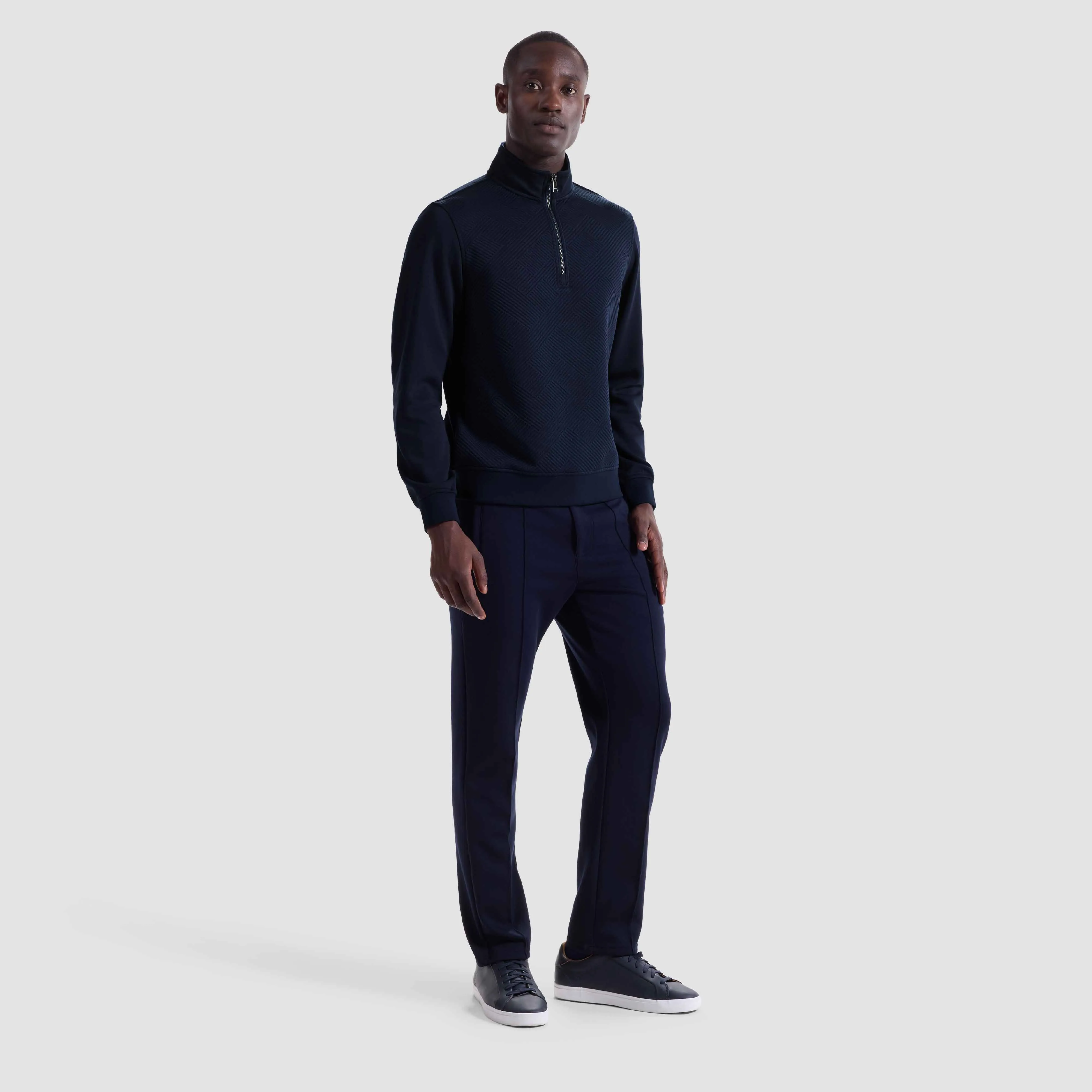 Soft Touch Geometric Performance Quarter Zip sold by Bugatchi product image thumbnail 5