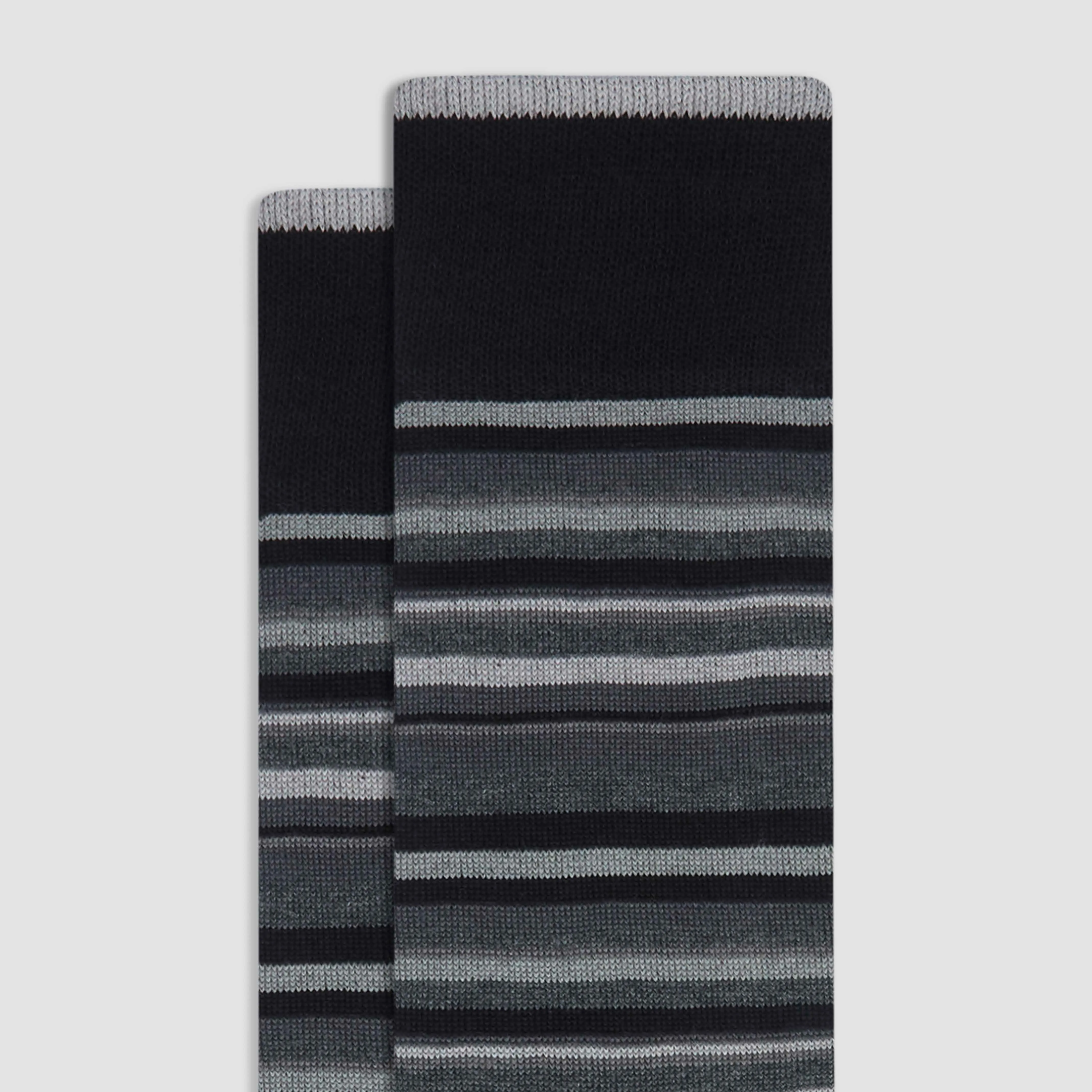 Striped Cashmere Mid-Calf Socks sold by Bugatchi product image thumbnail 2