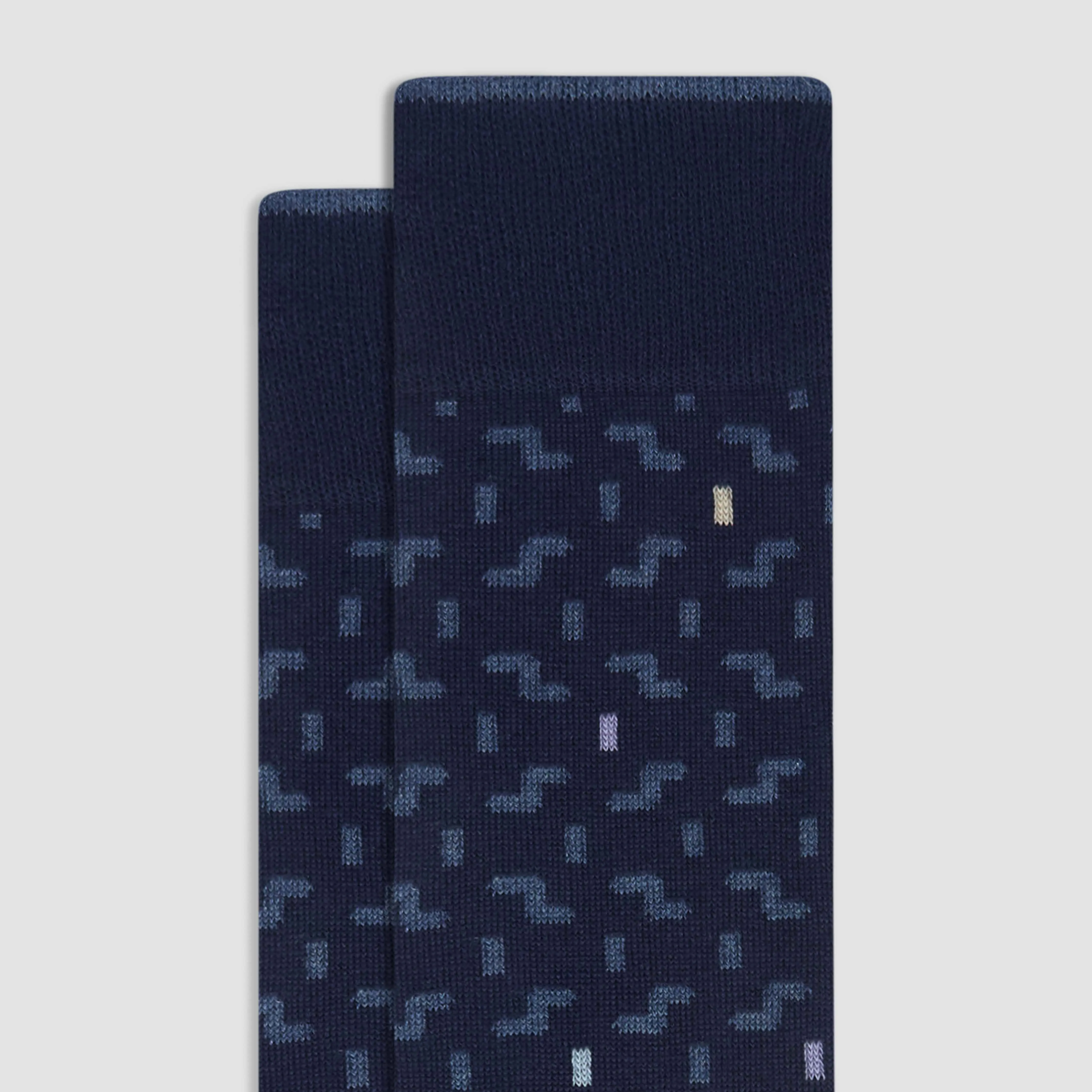 Geometric Cashmere Mid-Calf Socks sold by Bugatchi product image thumbnail 2