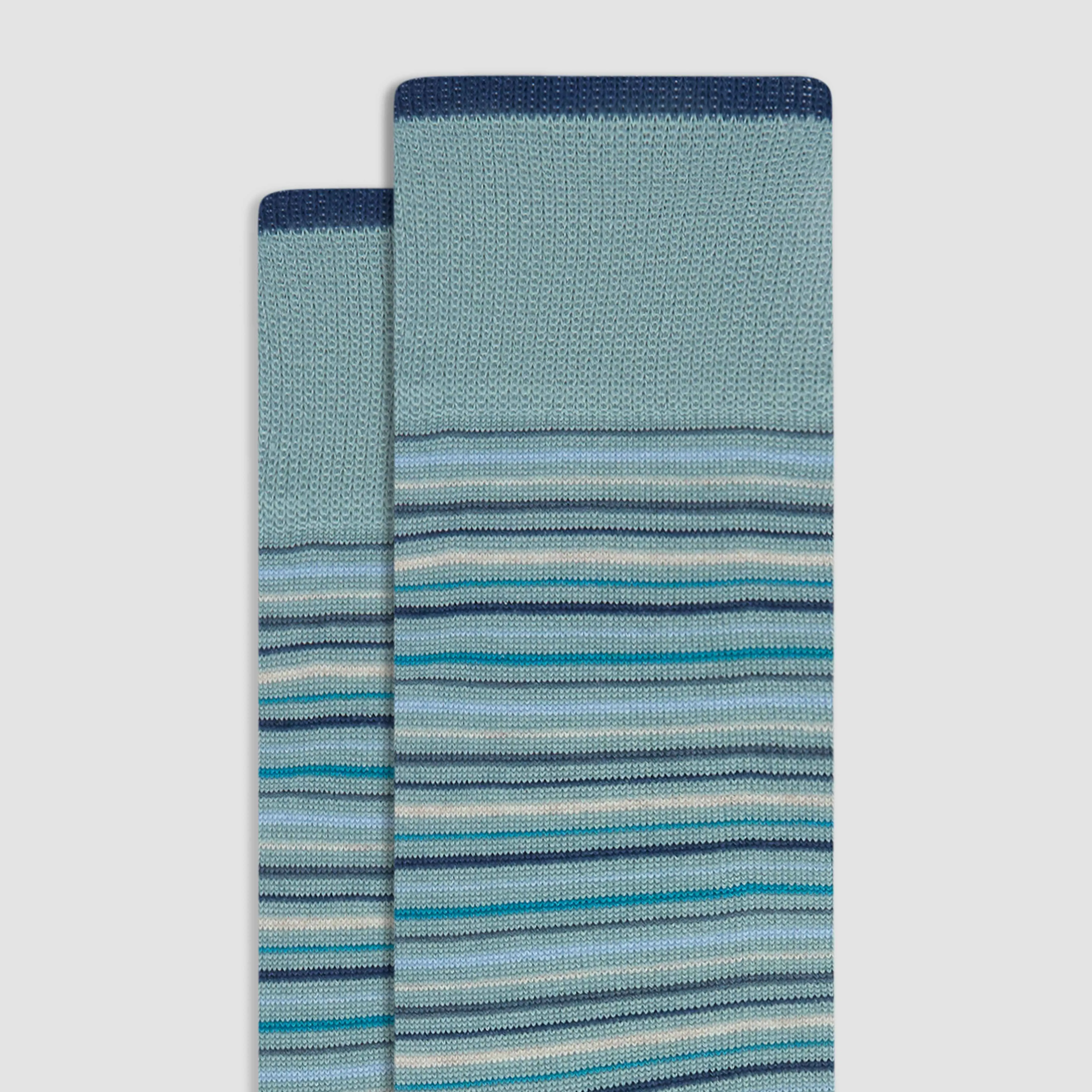 Striped Cashmere Mid-Calf Socks sold by Bugatchi product image thumbnail 2