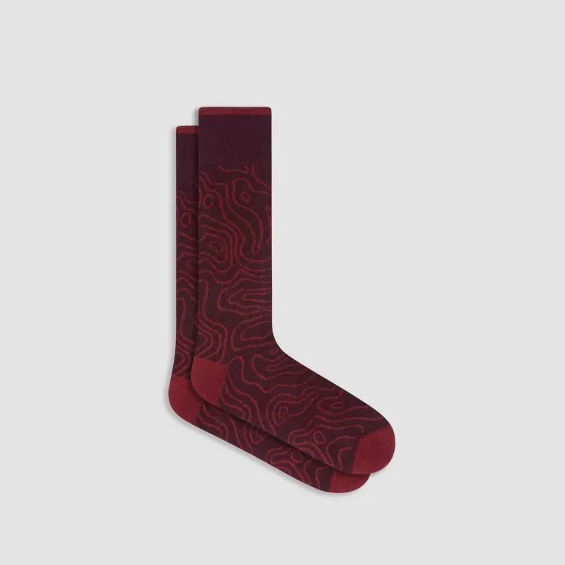 Abstract Cashmere Mid-Calf Socks sold by Bugatchi