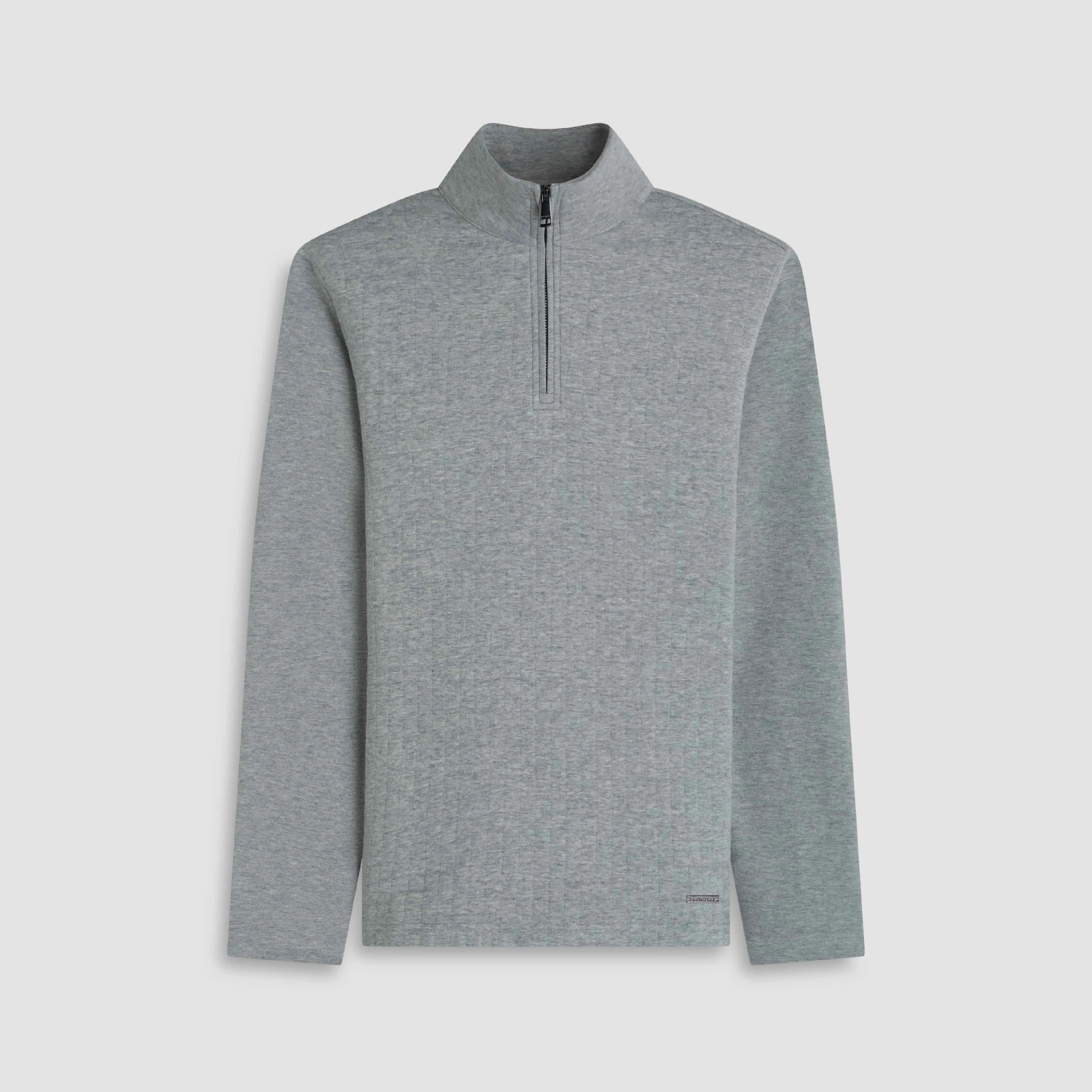 Heathered Waffle Knit Quarter Zip sold by Bugatchi