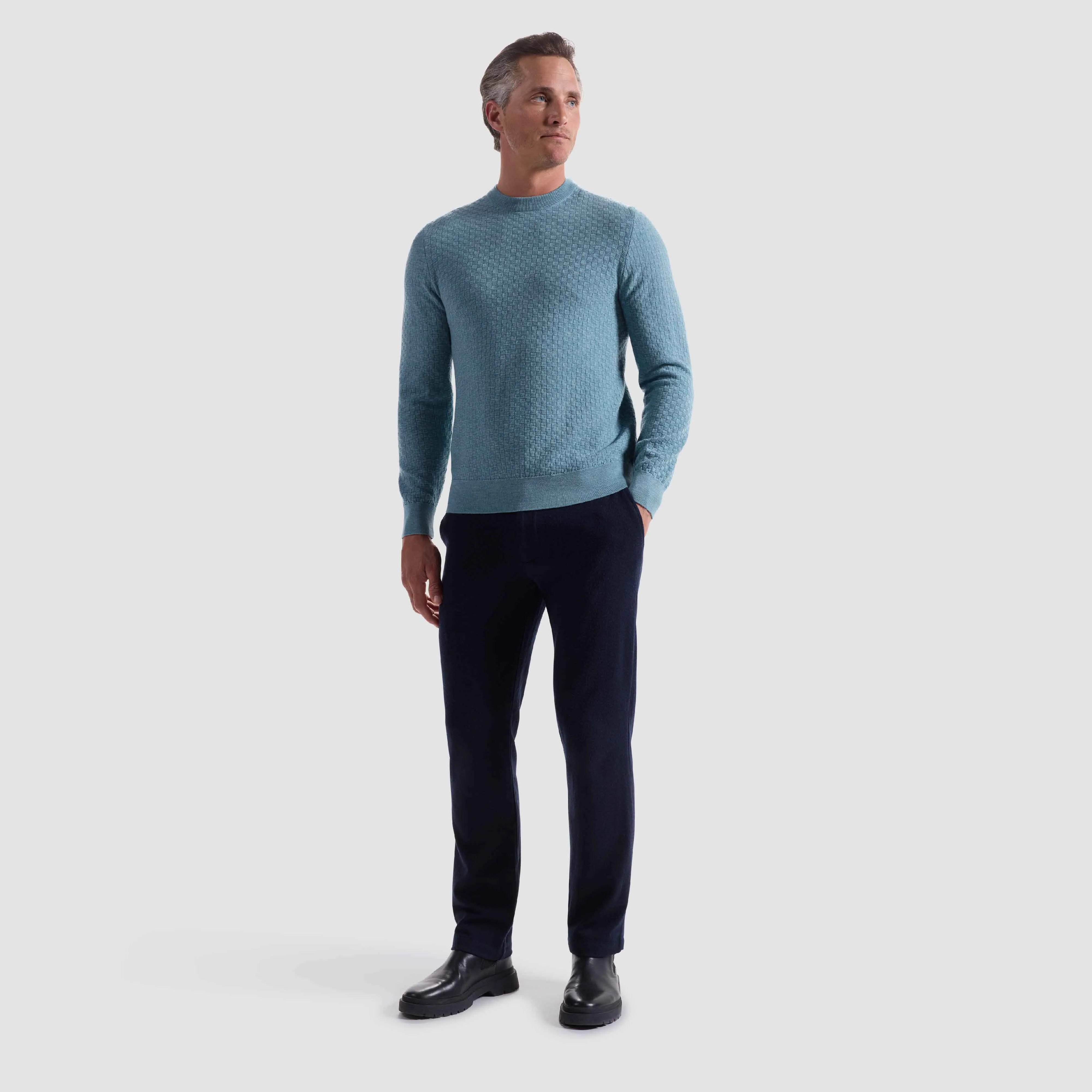 Basketweave Crewneck Sweater sold by Bugatchi product image thumbnail 5