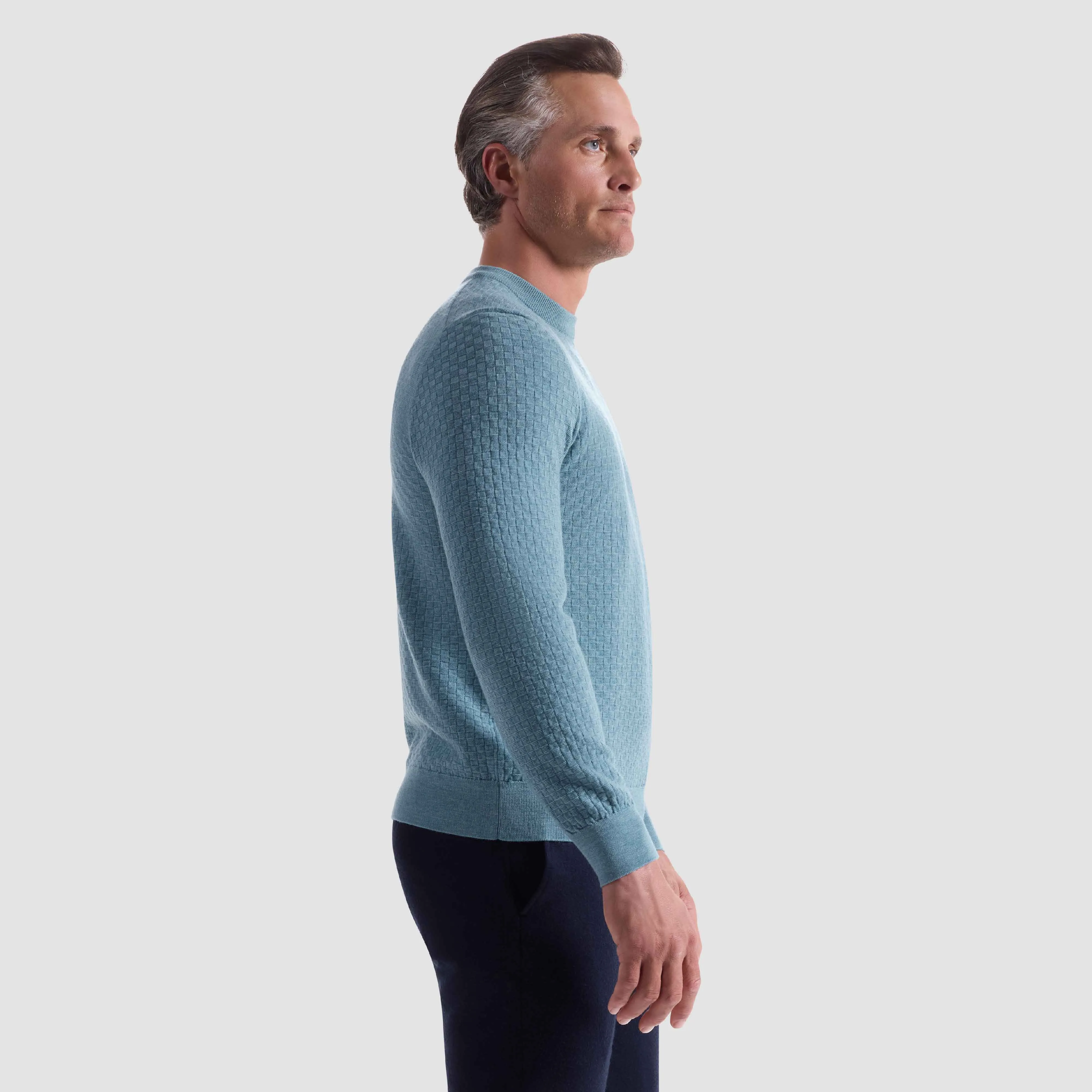 Basketweave Crewneck Sweater sold by Bugatchi product image thumbnail 3
