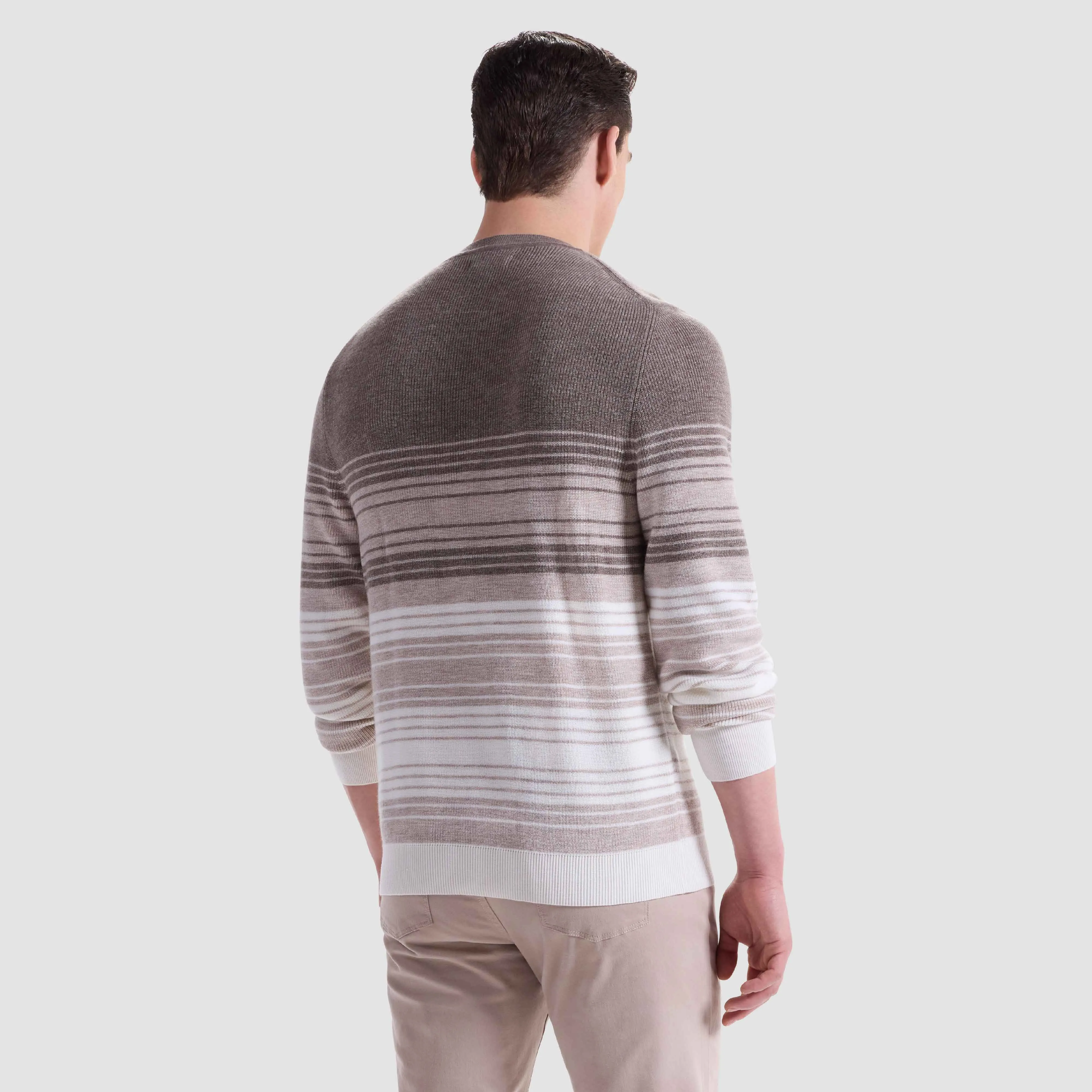 Ombre Stripe Crewneck Sweater sold by Bugatchi product image thumbnail 5