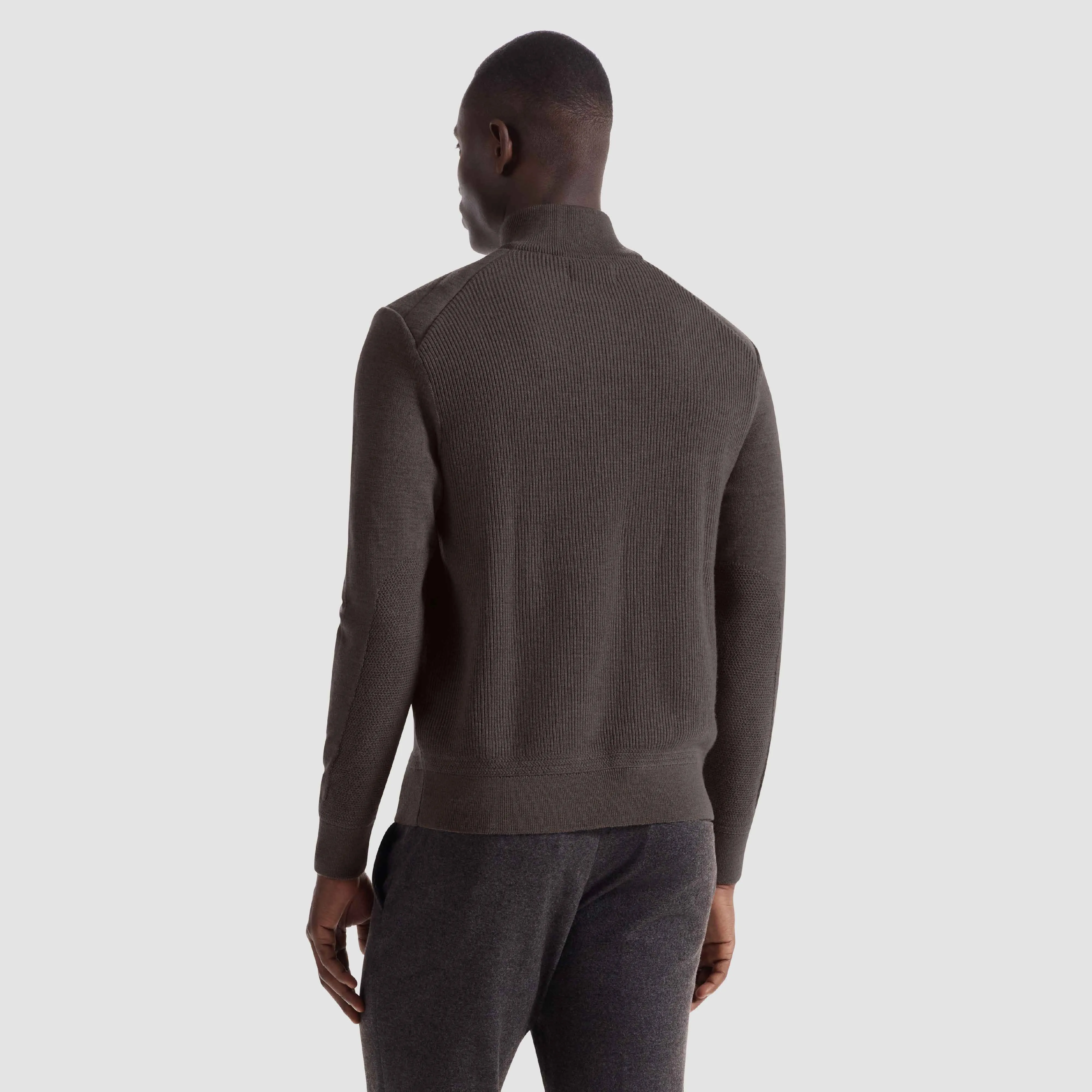 Melange Quarter Zip Mock Neck Sweater sold by Bugatchi product image thumbnail 4