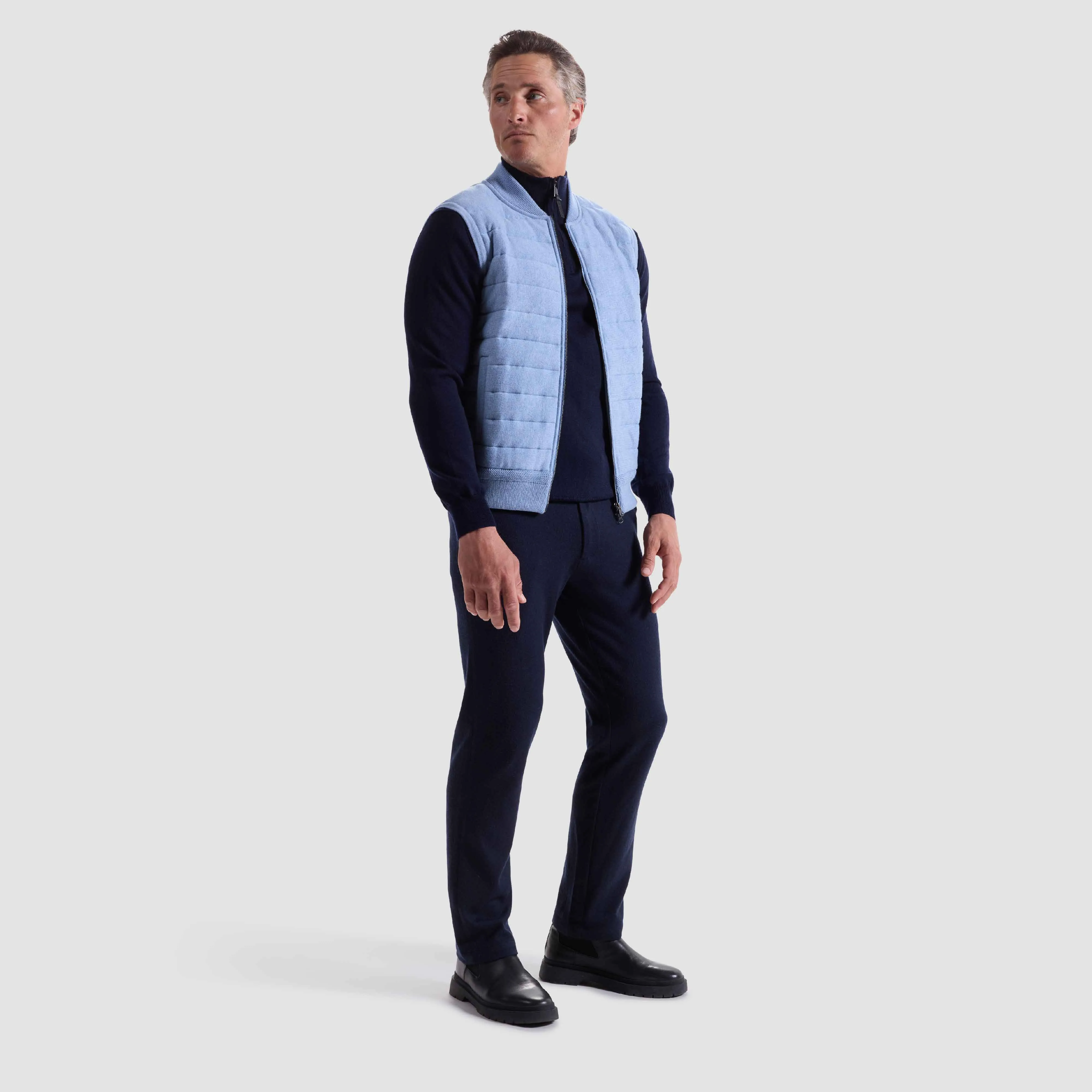 Melange Quilted Sweater Vest sold by Bugatchi product image thumbnail 5