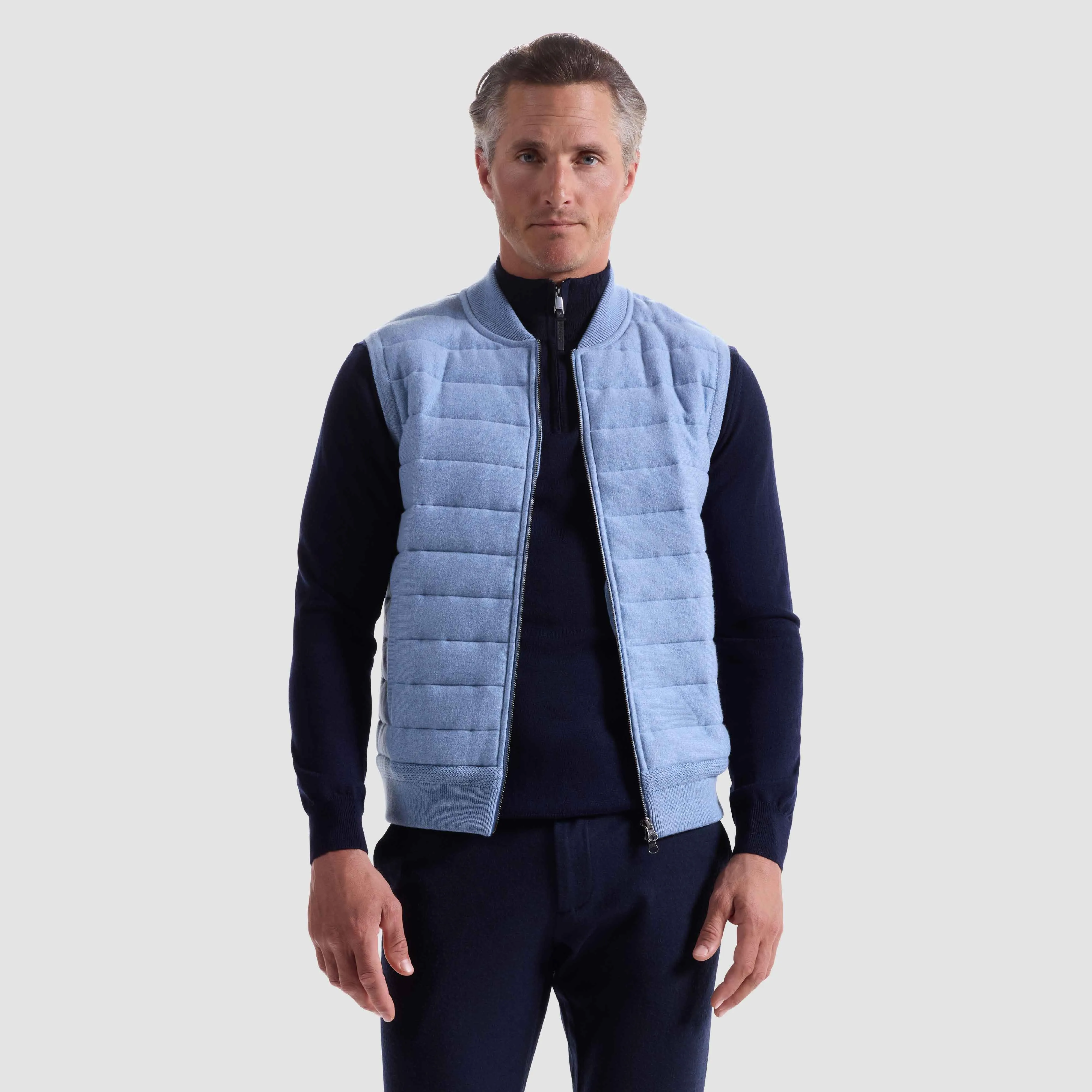 Melange Quilted Sweater Vest sold by Bugatchi product image thumbnail 2