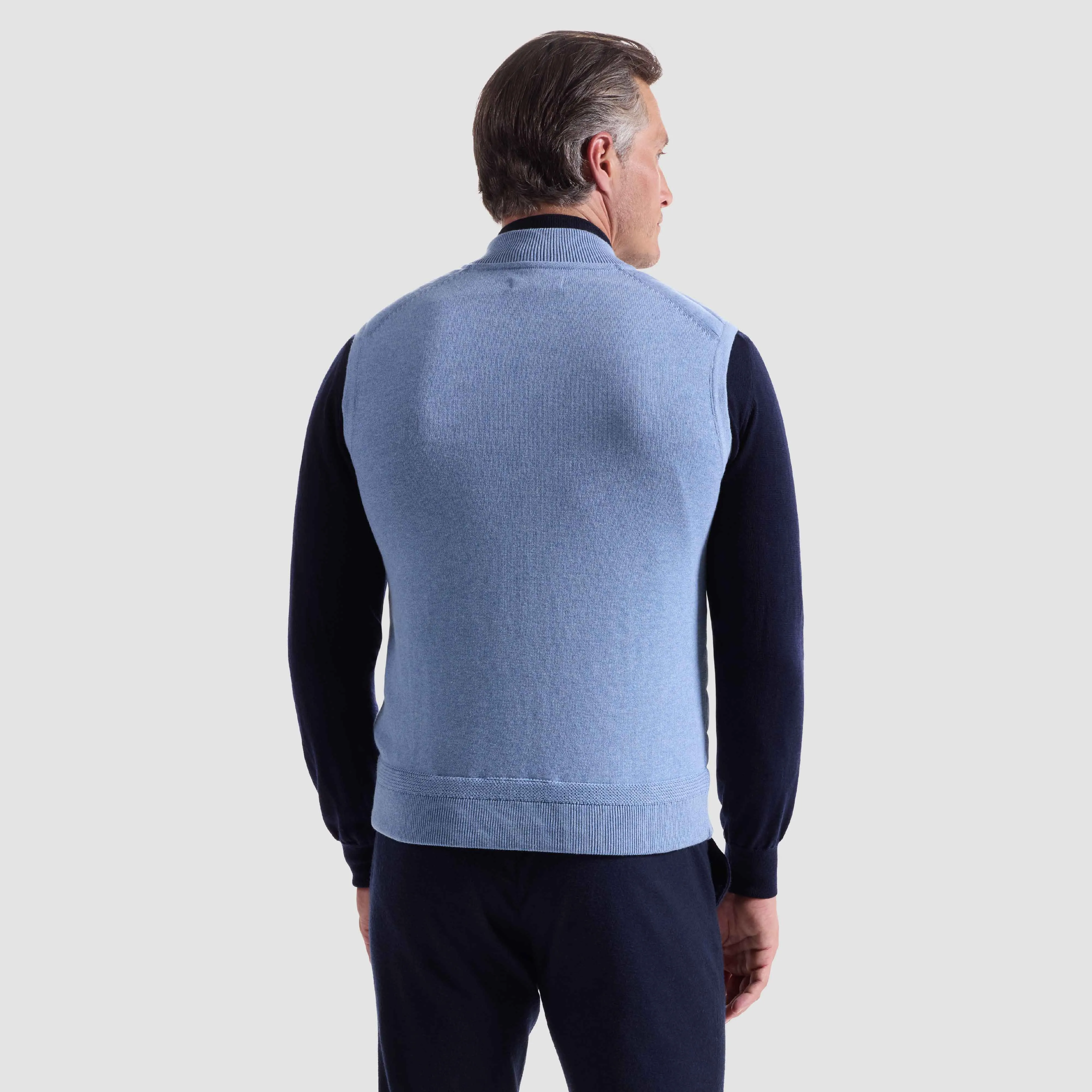 Melange Quilted Sweater Vest sold by Bugatchi product image thumbnail 4