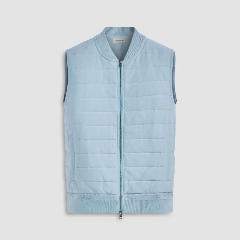 Melange Quilted Sweater Vest sold by Bugatchi