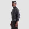 Two-Tone Rib Knit Quarter Zip Sweater sold by Bugatchi
