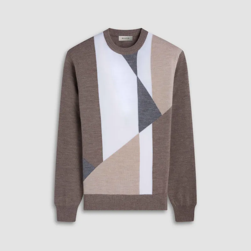 Geometric Crewneck Sweater sold by Bugatchi