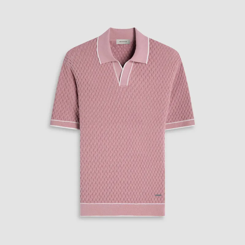 Diamond Cable Polo Sweater sold by Bugatchi