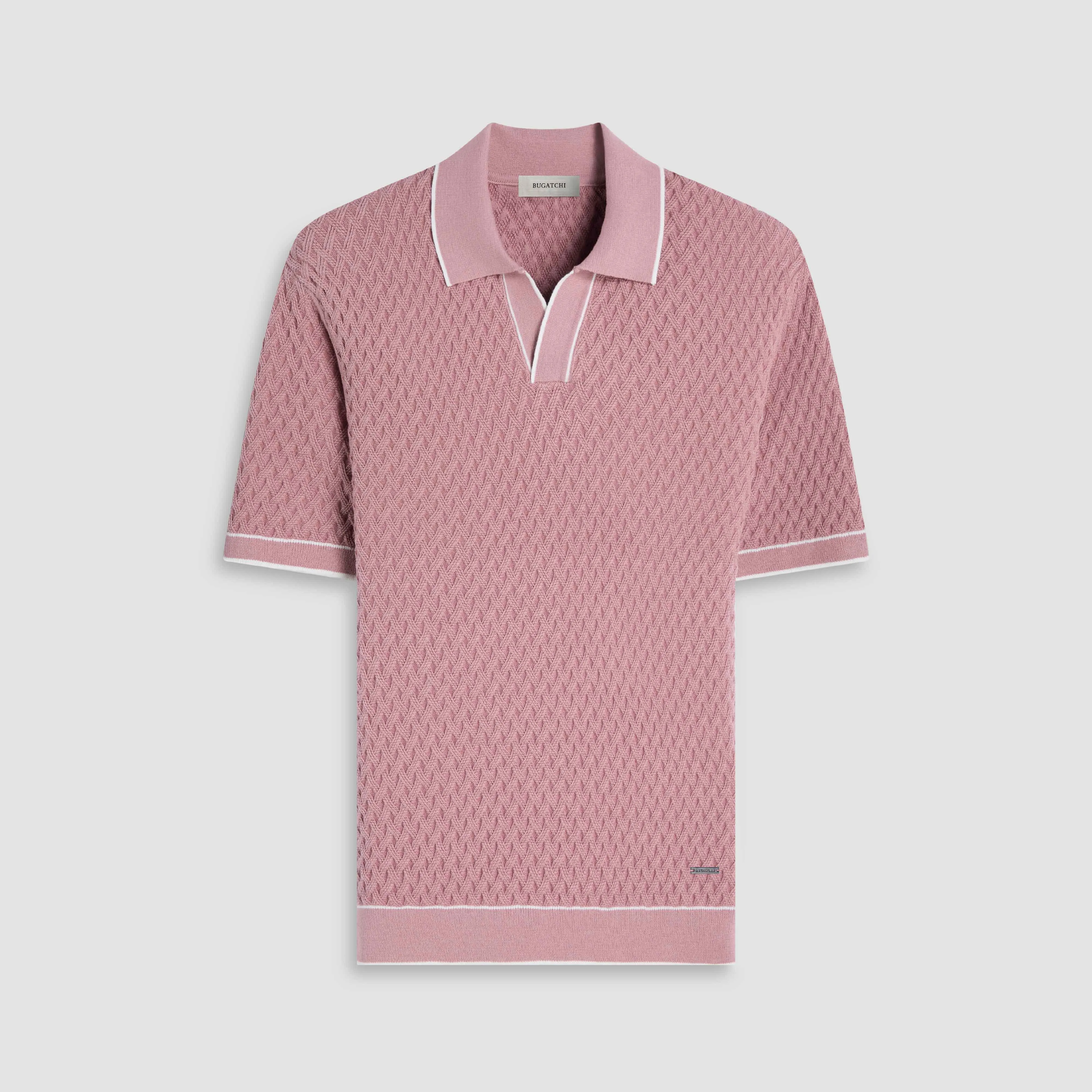 Diamond Cable Polo Sweater sold by Bugatchi