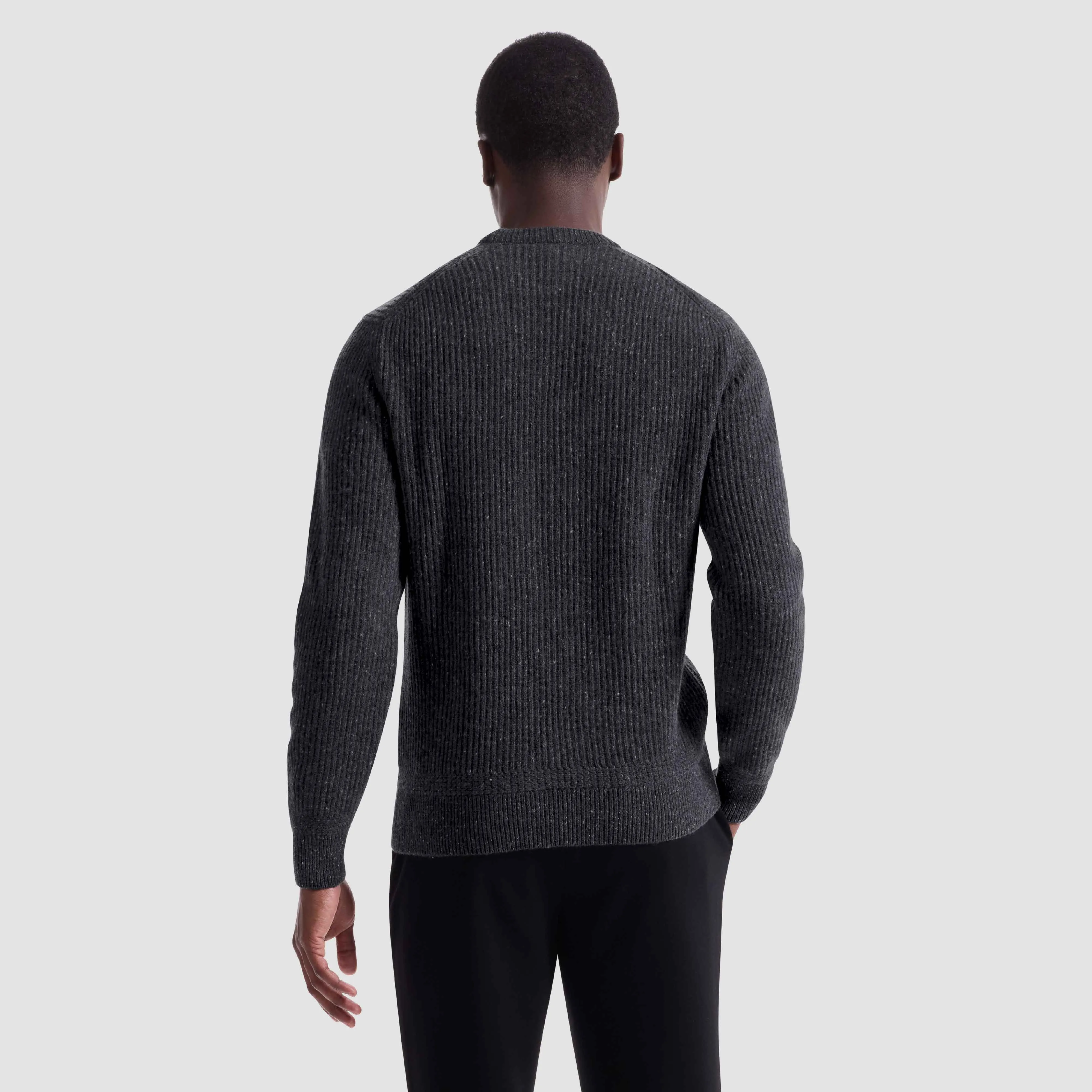 Cable Diamond Stitch Crewneck Sweater sold by Bugatchi product image thumbnail 5