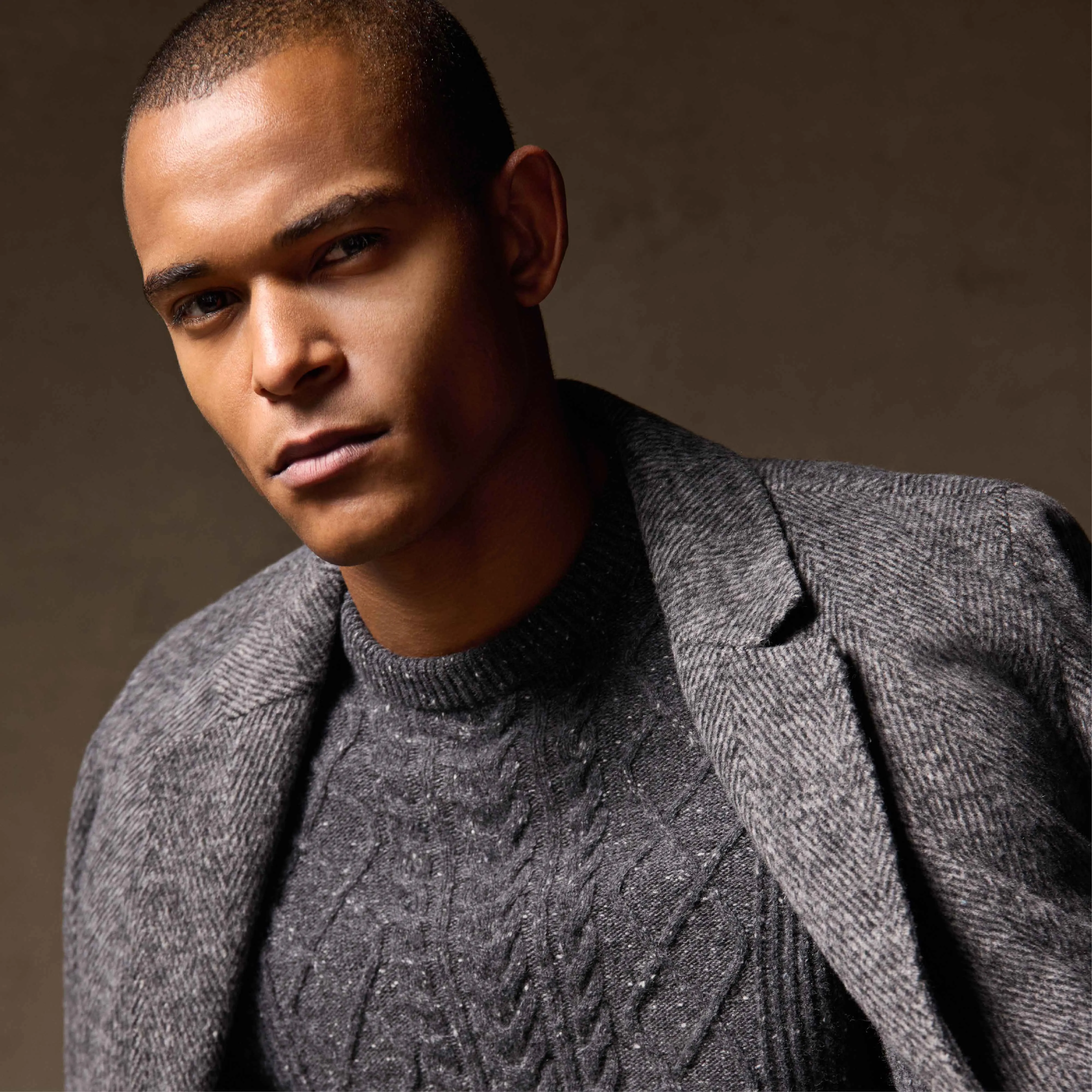 Cable Diamond Stitch Crewneck Sweater sold by Bugatchi