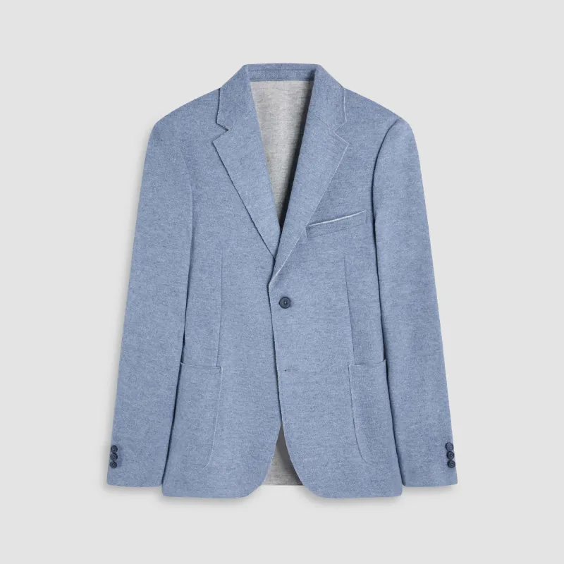 Laser Cut Heather Two-Button Blazer sold by Bugatchi