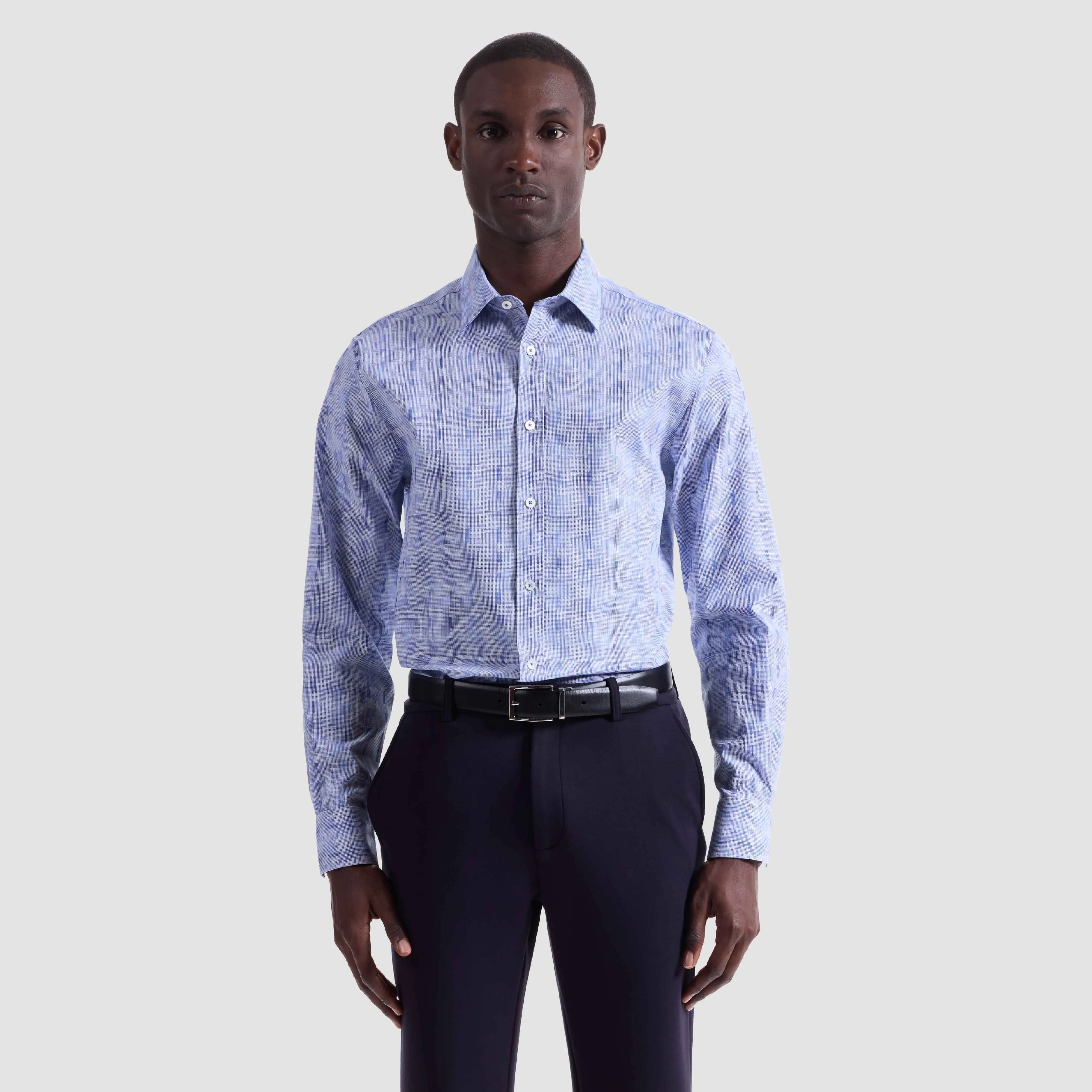 Julian Pin Check Shirt sold by Bugatchi product image thumbnail 2