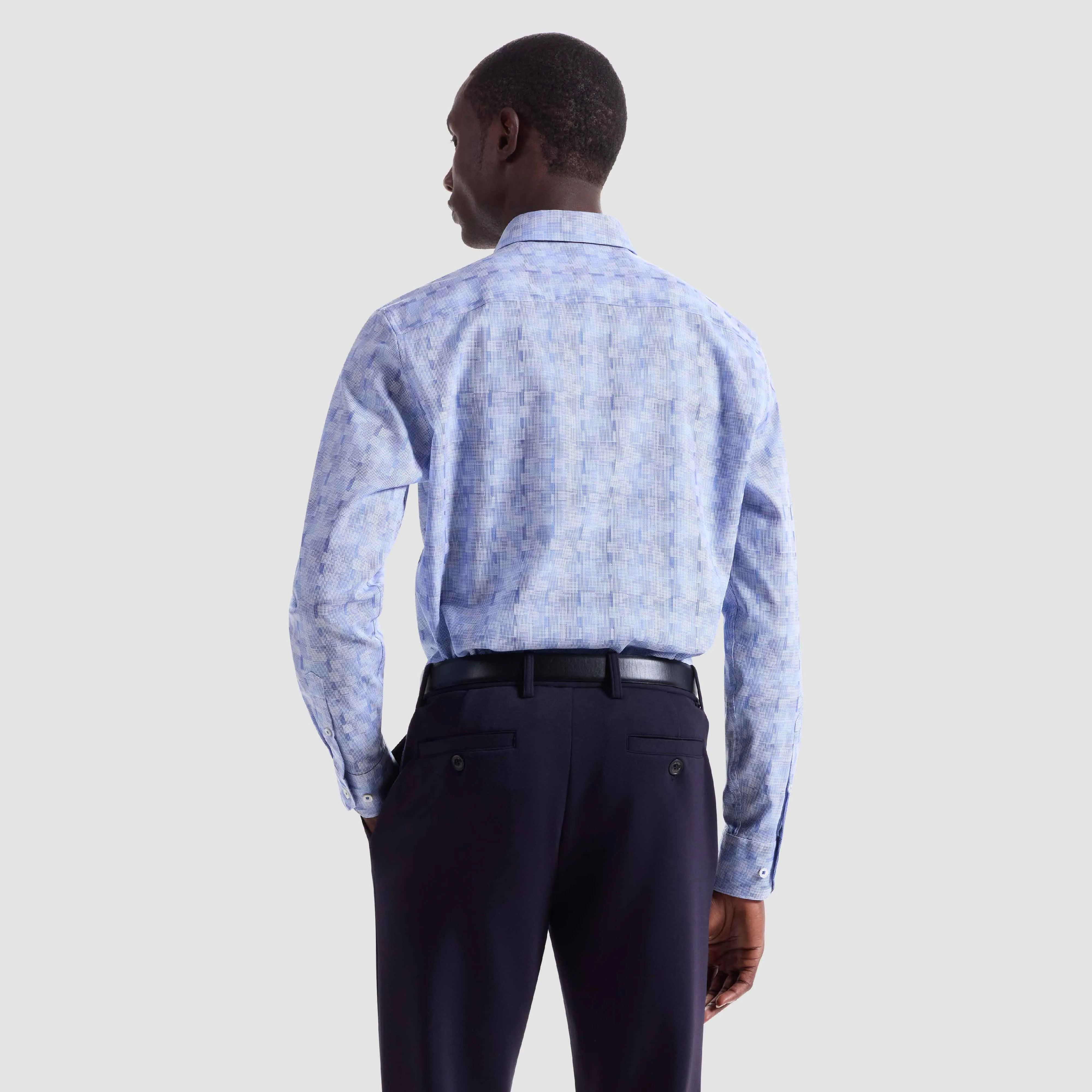 Julian Pin Check Shirt sold by Bugatchi product image thumbnail 4