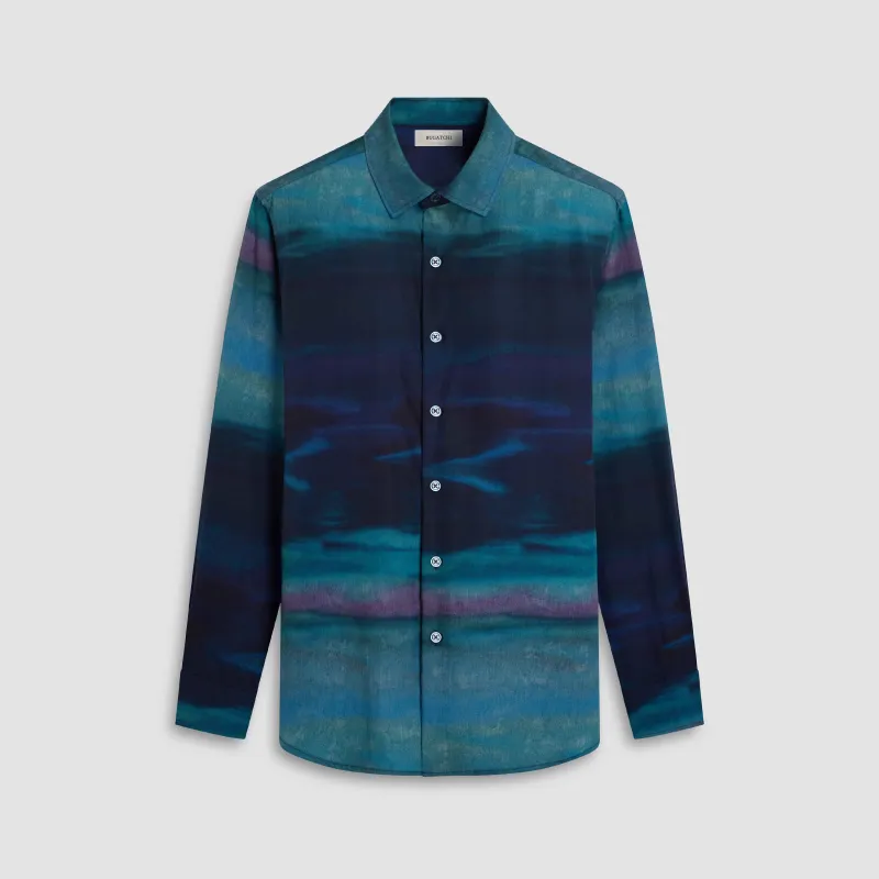 Julian Gradient Abstract Shirt sold by Bugatchi