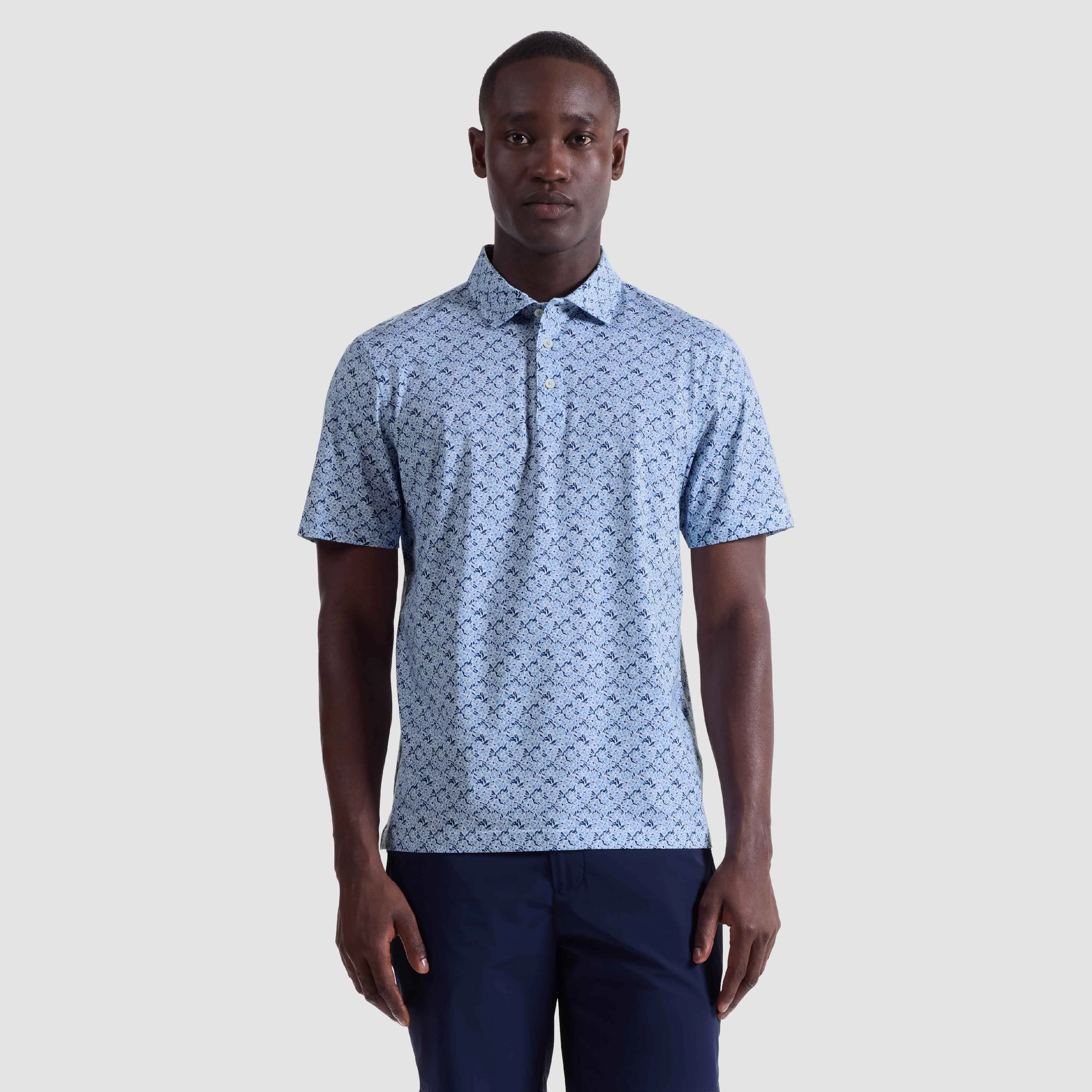 Victor Floral OoohCotton Polo Shirt sold by Bugatchi product image thumbnail 3
