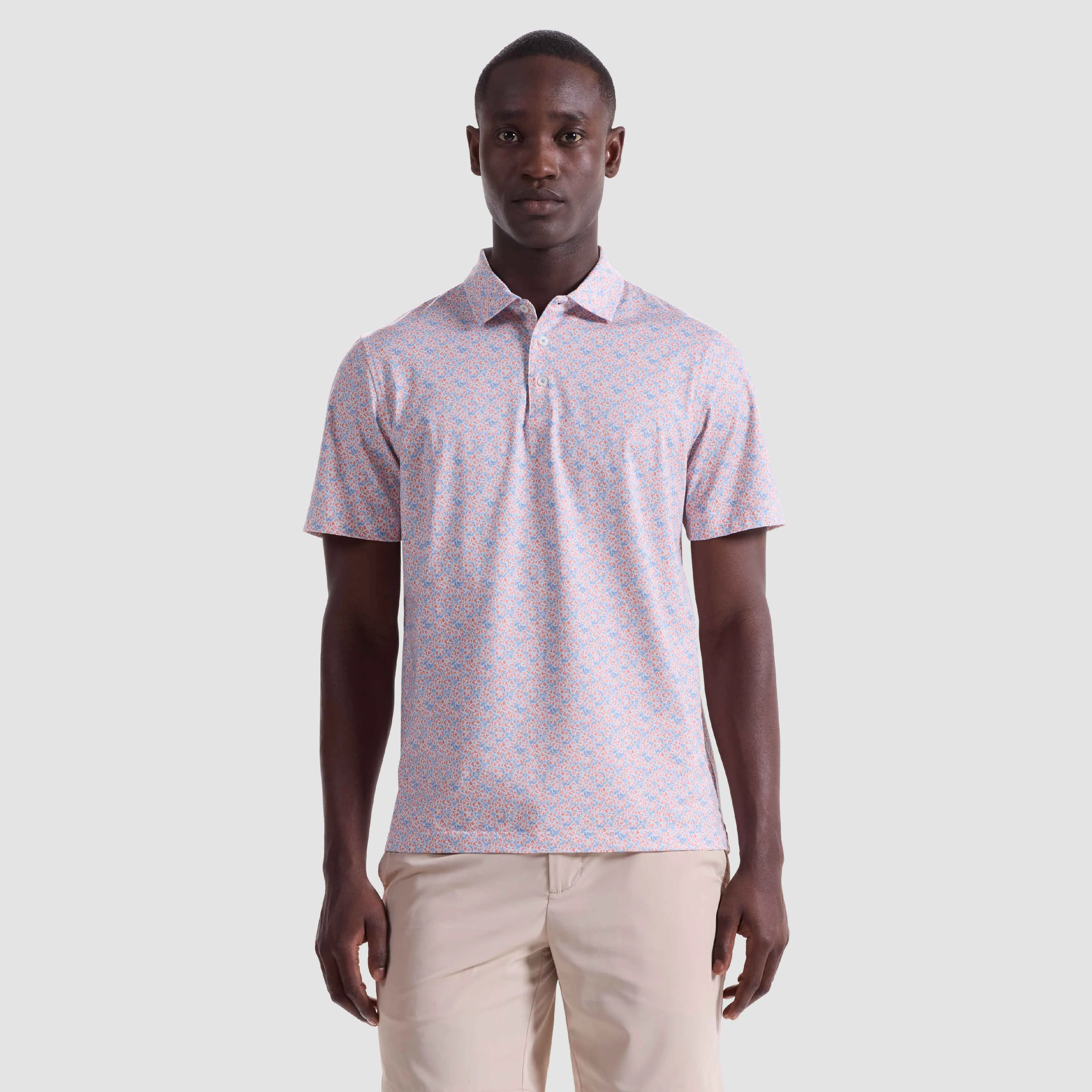 Victor Floral OoohCotton Polo Shirt sold by Bugatchi product image thumbnail 2